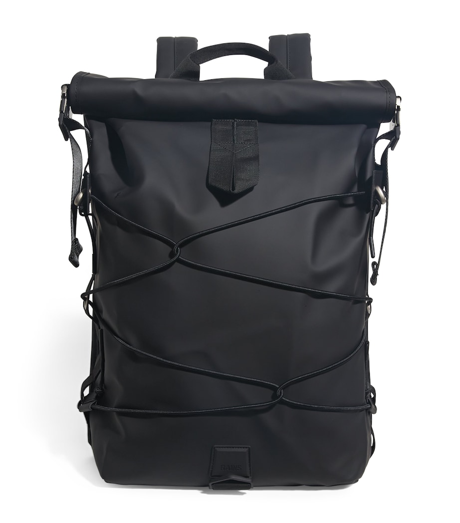 Rains Waterproof Trail Cord Rolltop Backpack Black Image 1