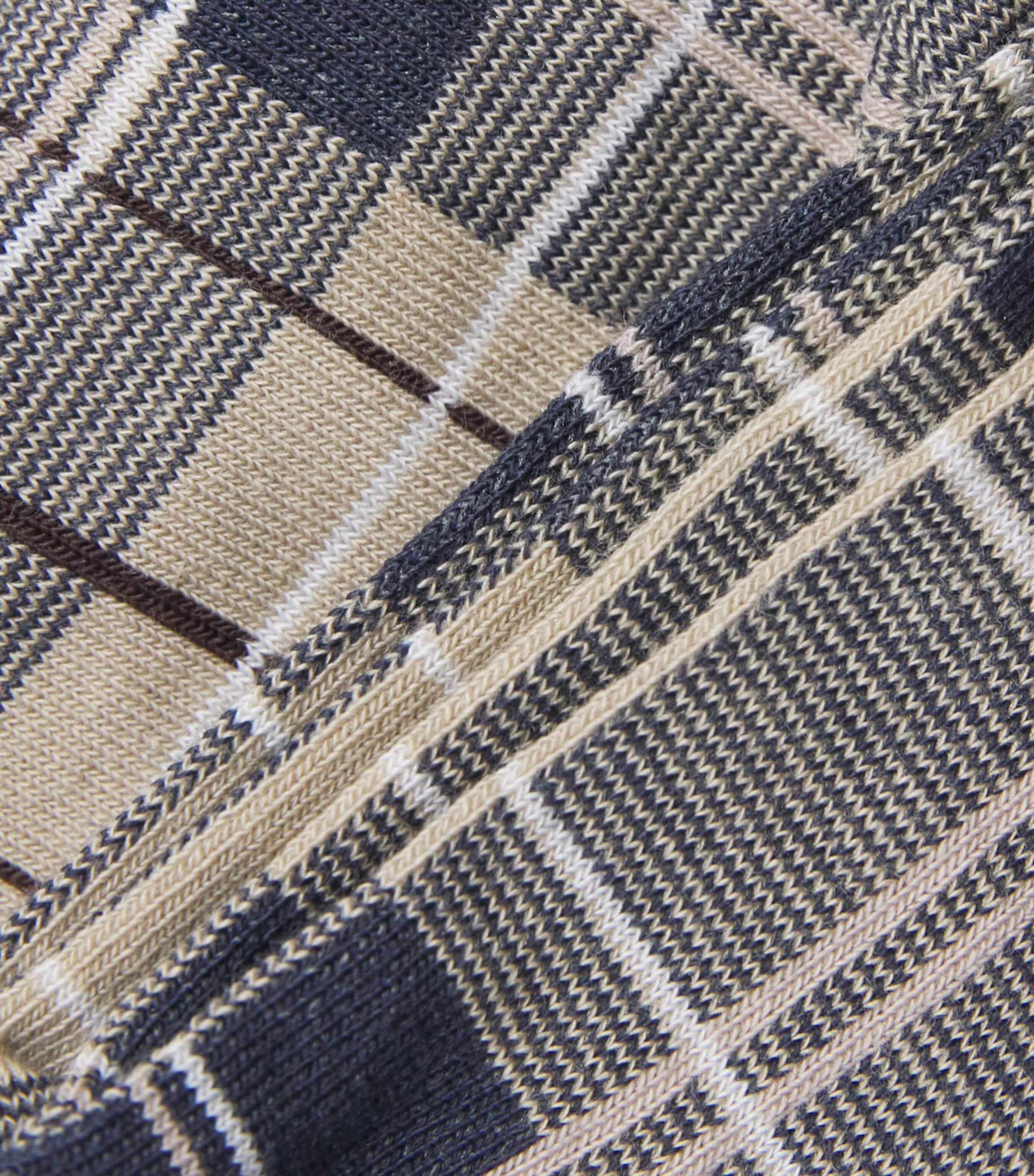 Barbour Mens Cotton-Blend Tartan Blyth Socks Birchwood Tartan Image 2