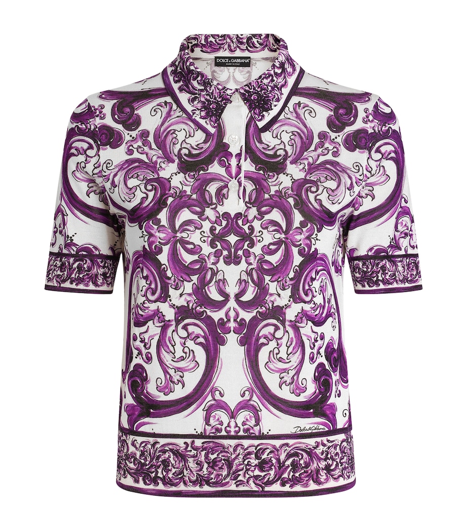 Silk Majolica Print Polo Shirt H15DQ-MAIOLICA Image 1