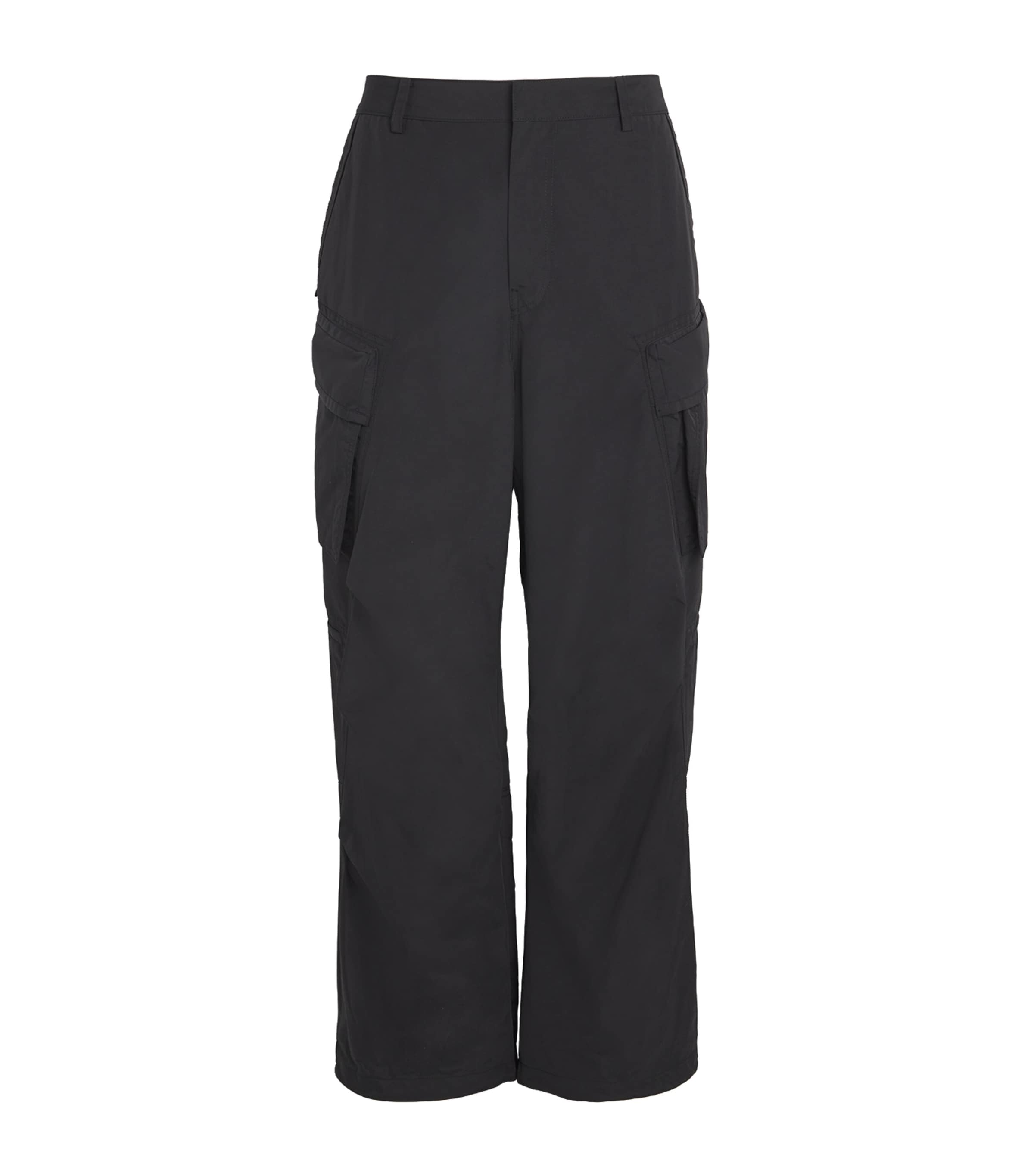 Juunj Cotton-blend Cargo Trousers In Black