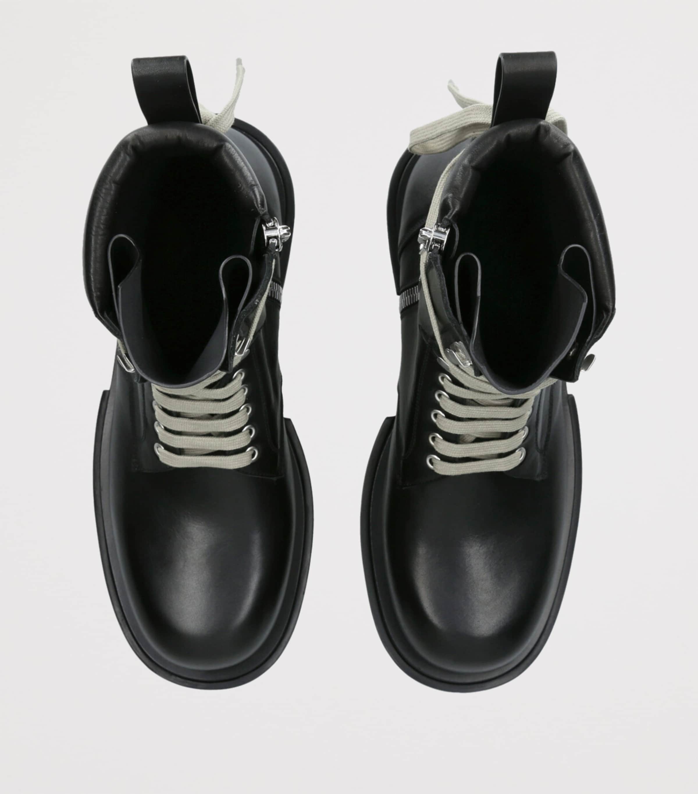 Rick Owens Leather Army Gabe Boots Black Image 4
