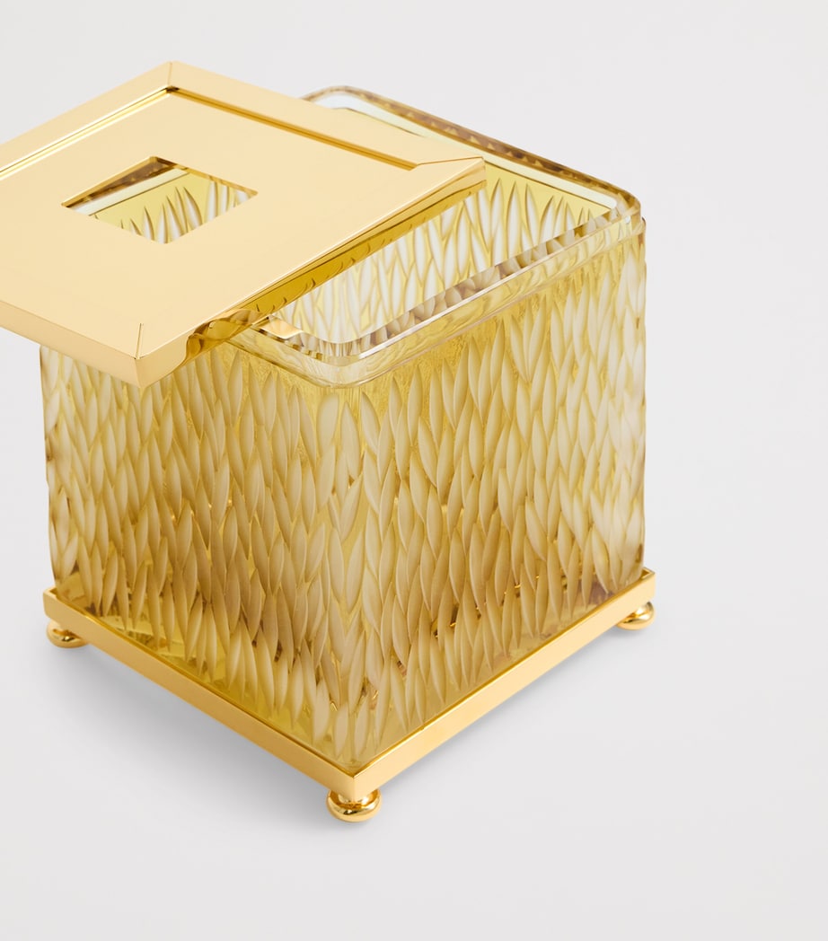 Crystal Amber Tissue Box AMBER/GOLD Image 3