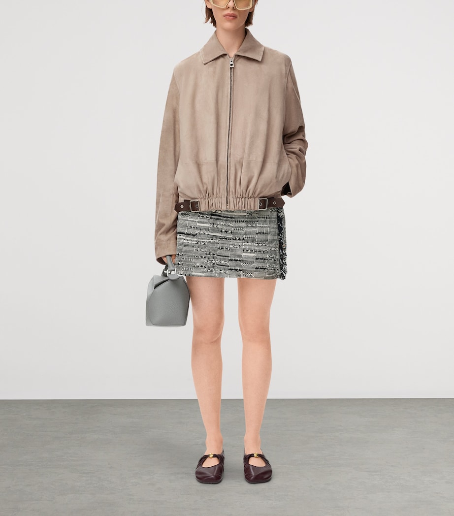 Suede Buckled Shirt Jacket DARK BEIGE Image 2