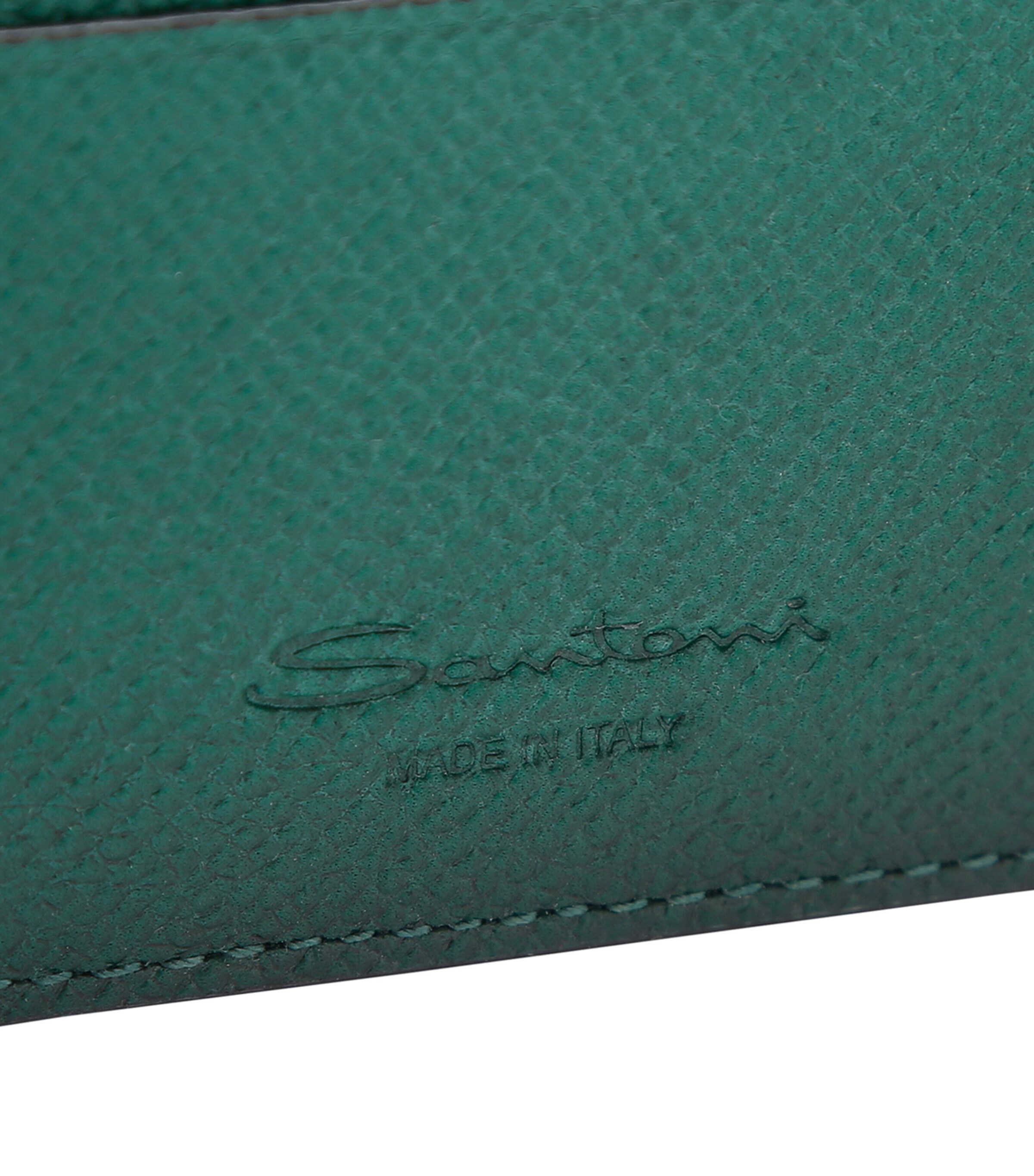Leather Card Holder GREEN Image 4