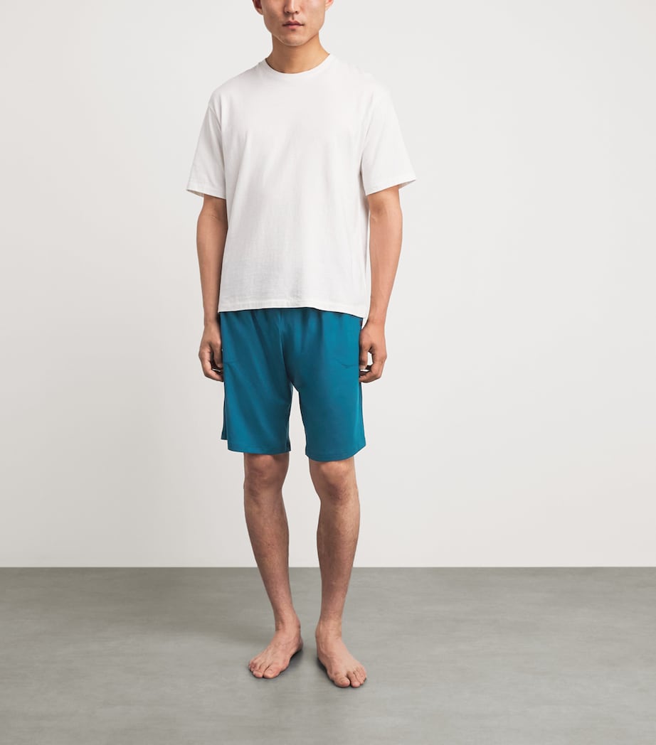 Derek Rose Mens Modal-Blend Basel Drawstring Shorts Tea Image 2