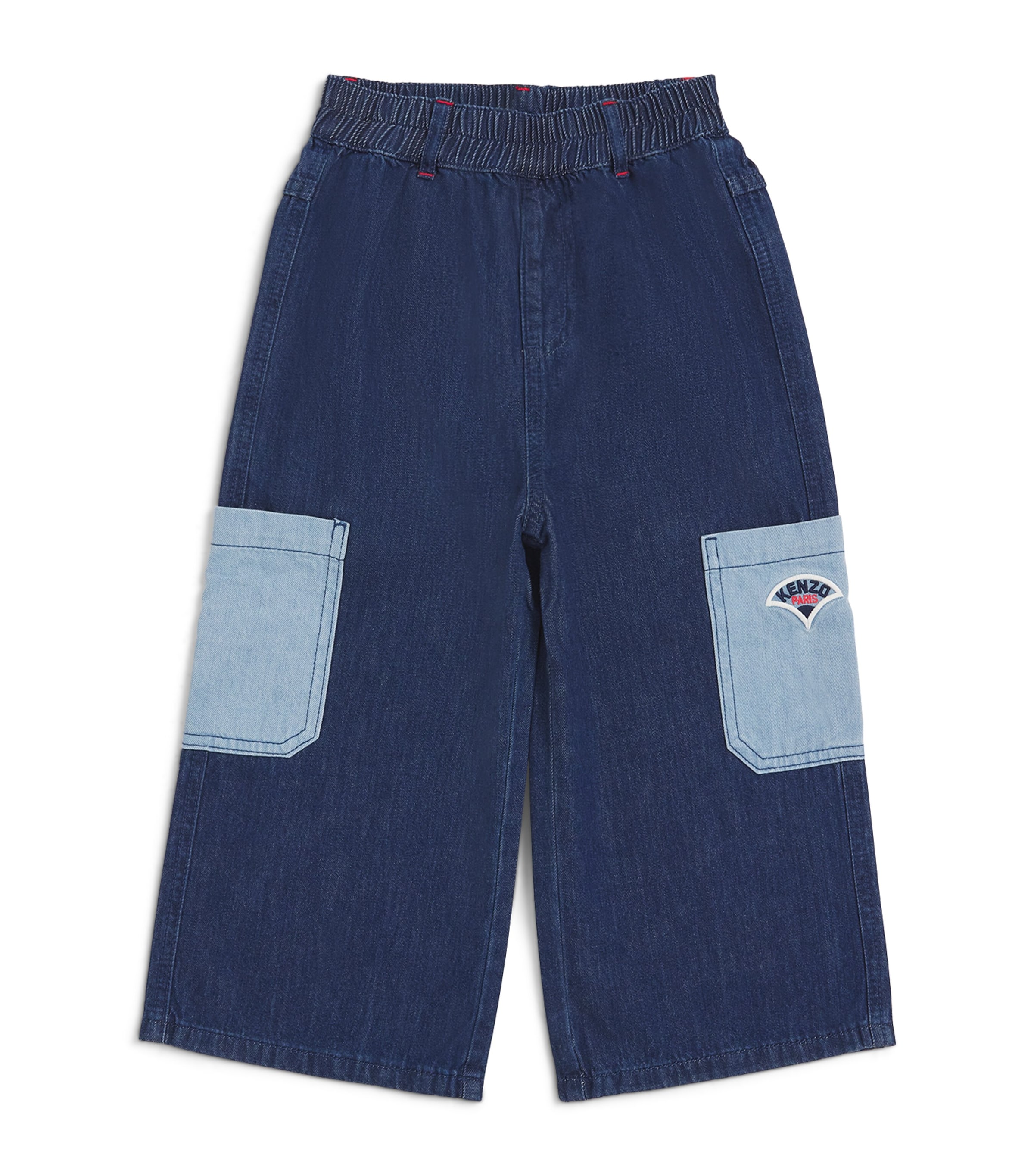 Kenzo Kids Denim Pocket Trousers (2-14 Years) Double Stone Image 1