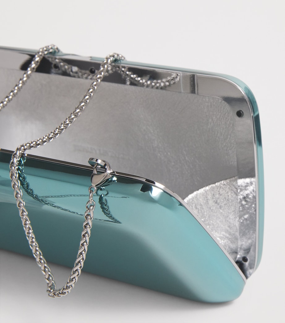 Jeffrey Levinson Mirrored Finley Clutch Bag Mirrored Sea Glass Image 5