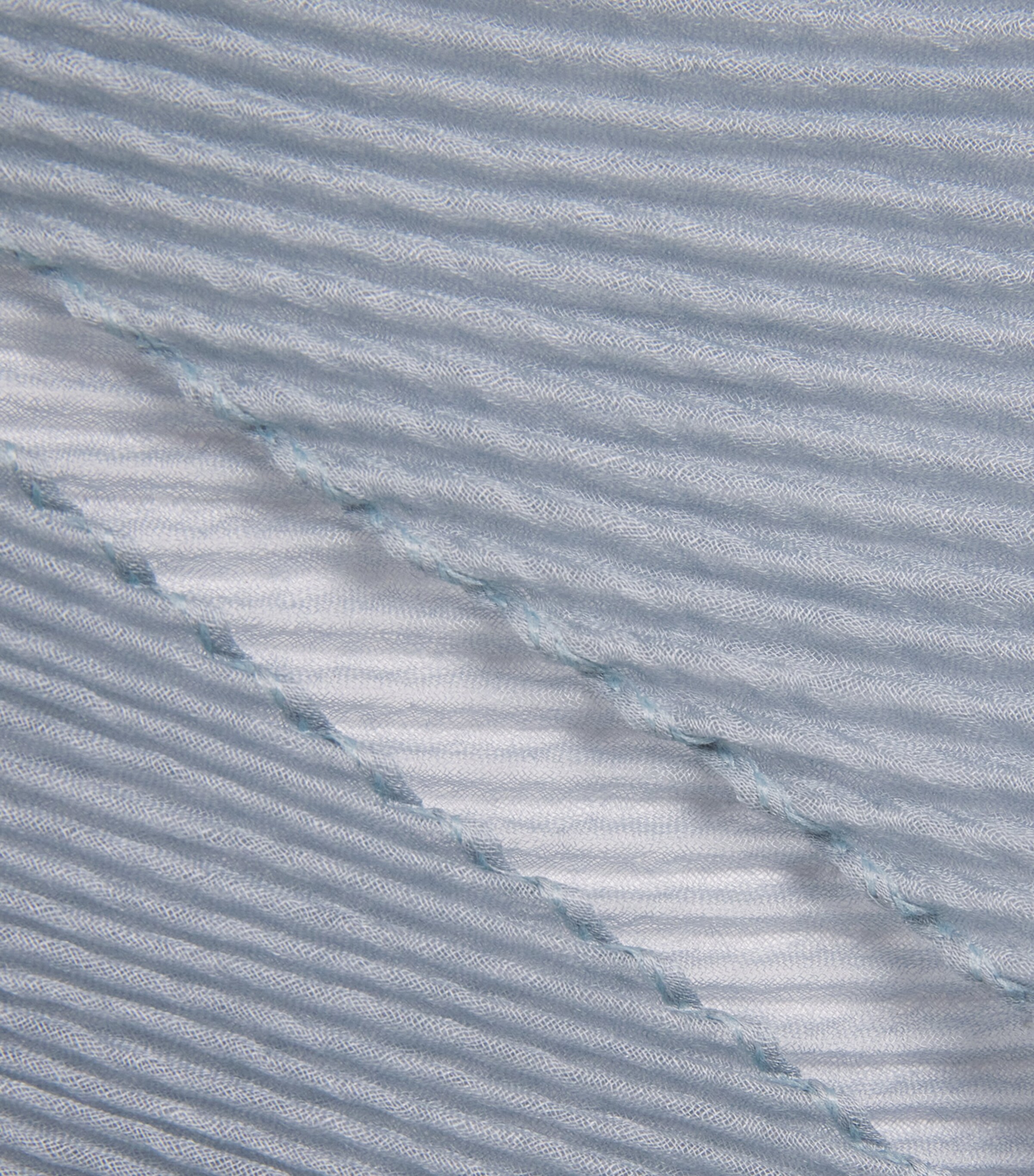 Cashmere-Silk Plissé Scarf 40228 SKY BLUE Image 4