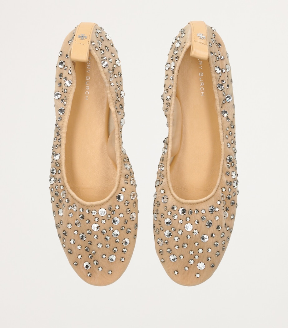 Tory Burch Embellished Ballet Flats White Image 4