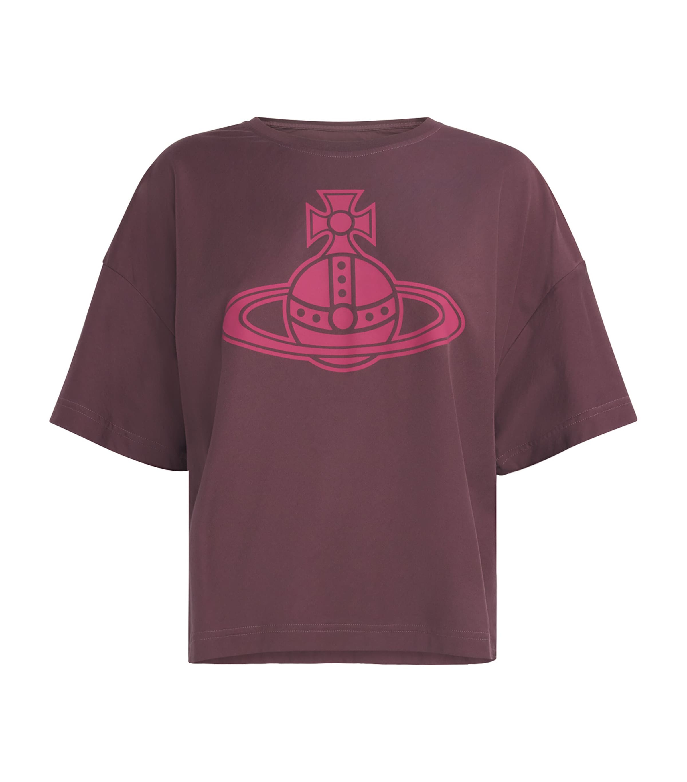◆VIVIENNE WESTWOOD◆ COTTON JERSEY T-SHIRT WITH ORB LOGO Vivienne Westwood Cotton Orb Logo T-Shirt | Harrods AE