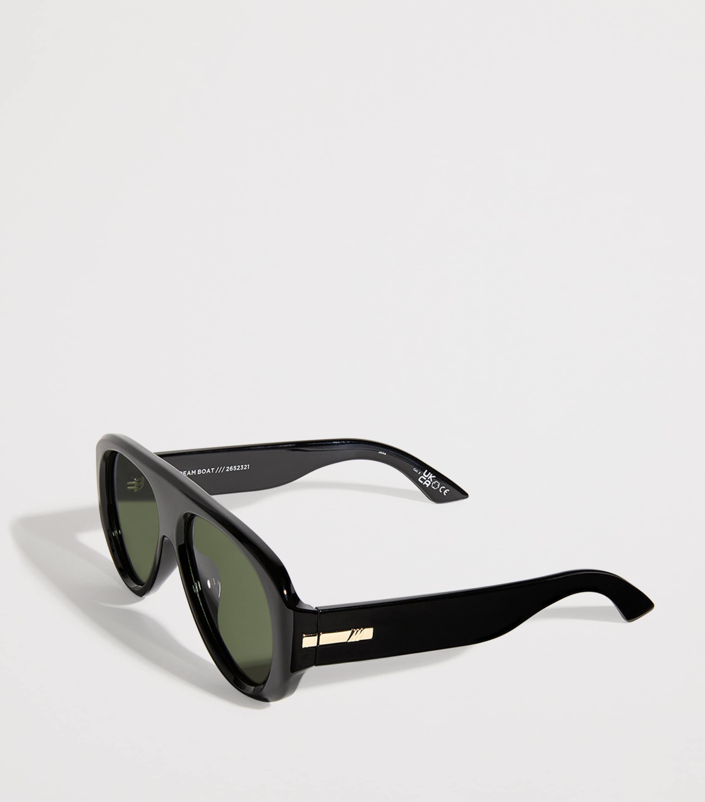 Dream Boat Aviator Sunglasses BLACK Image 2