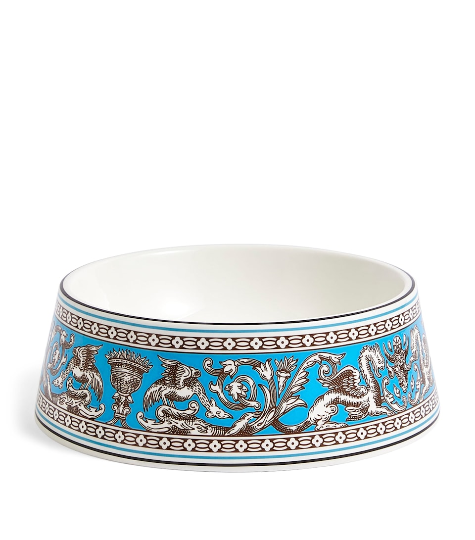 Wedgwood Bone China Florentine Pet Bowl (21cm) Turquoise