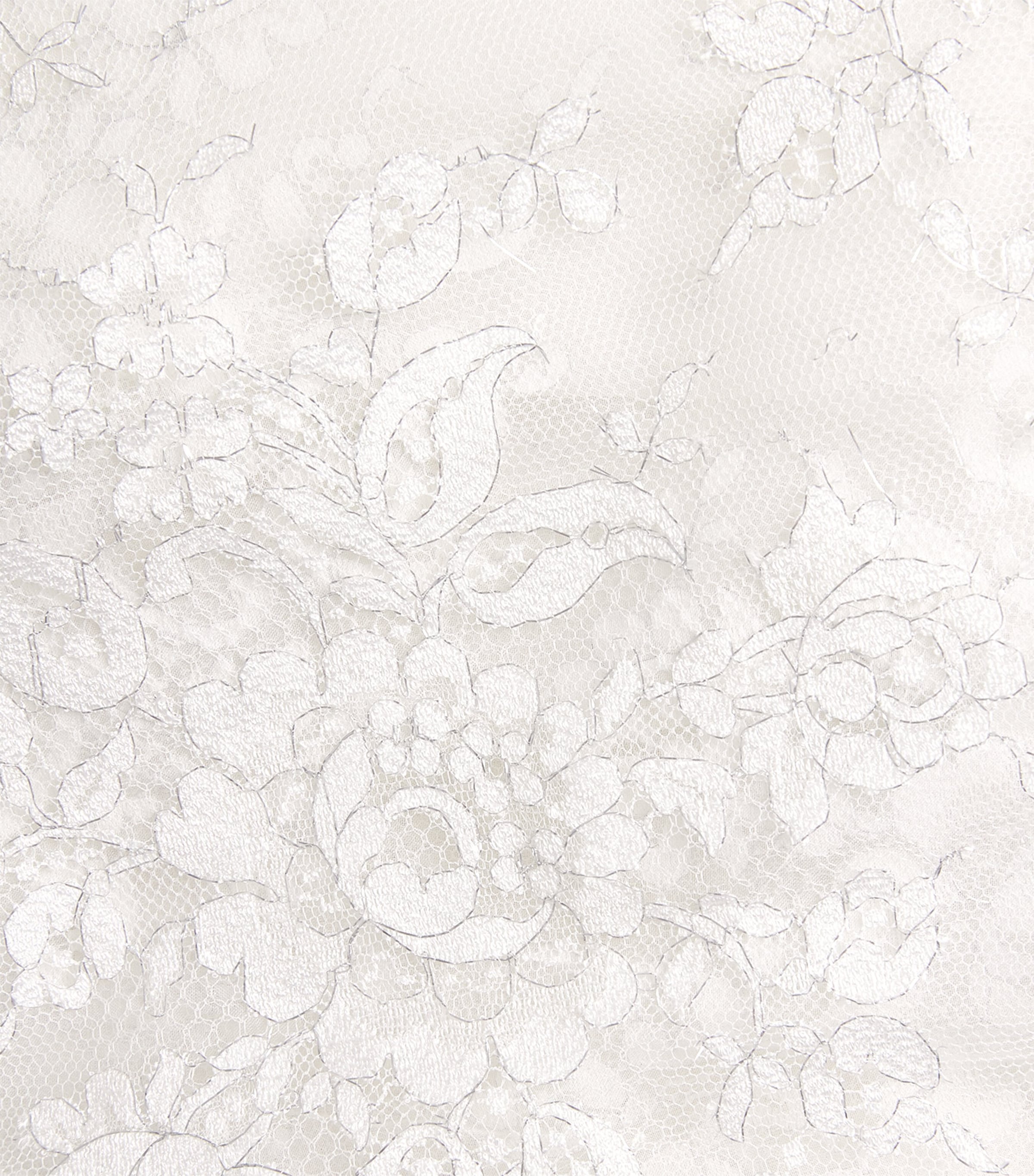 Rosamosario Womens Silk Lace Robe White Image 6