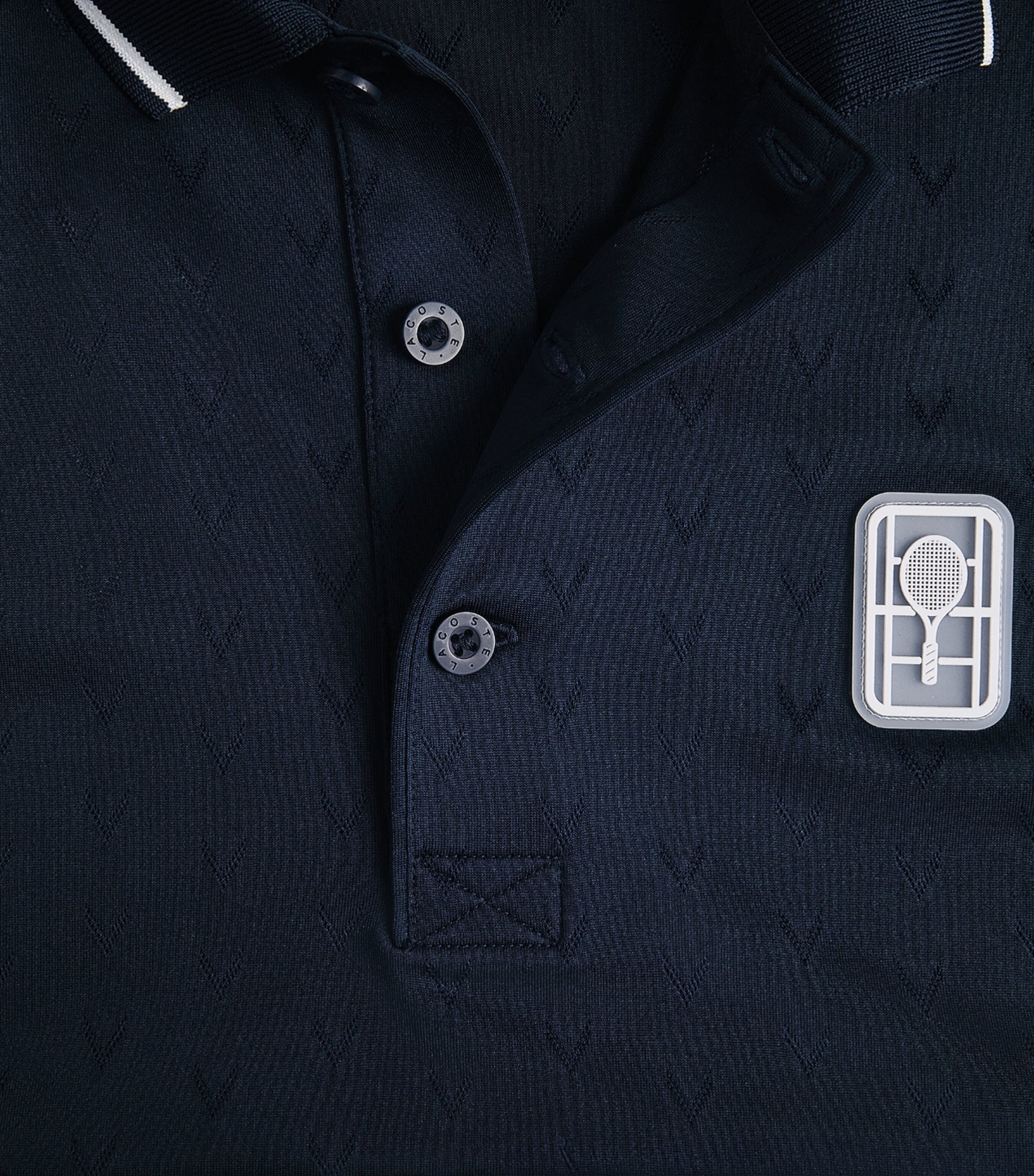 Lacoste Mens Tennis Heritage Ultra-Dry Stretch Polo Shirt Navy Blue Image 5
