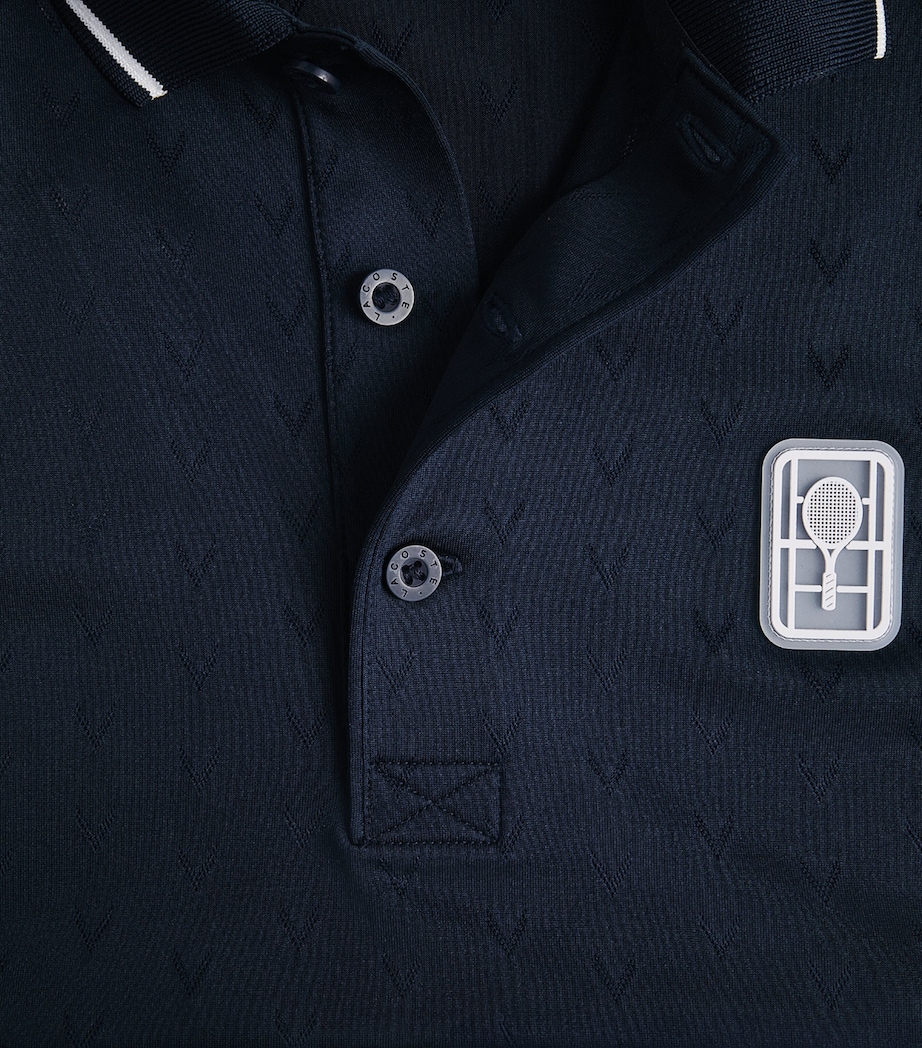 Lacoste Mens Tennis Heritage Ultra-Dry Stretch Polo Shirt Navy Blue Image 5