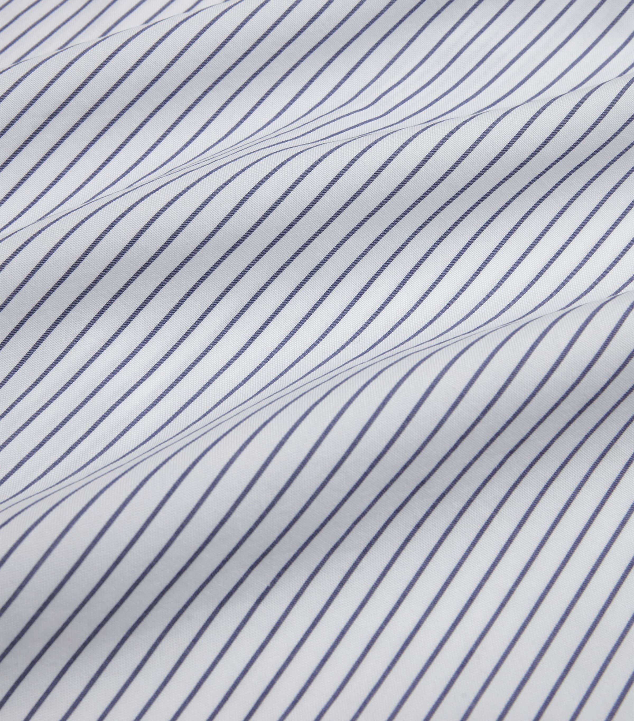 Cotton Stripe Shirt 417WHITE NAVY Image 6