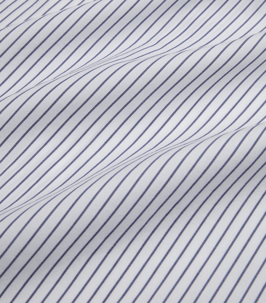 Cotton Stripe Shirt 417WHITE NAVY Image 6
