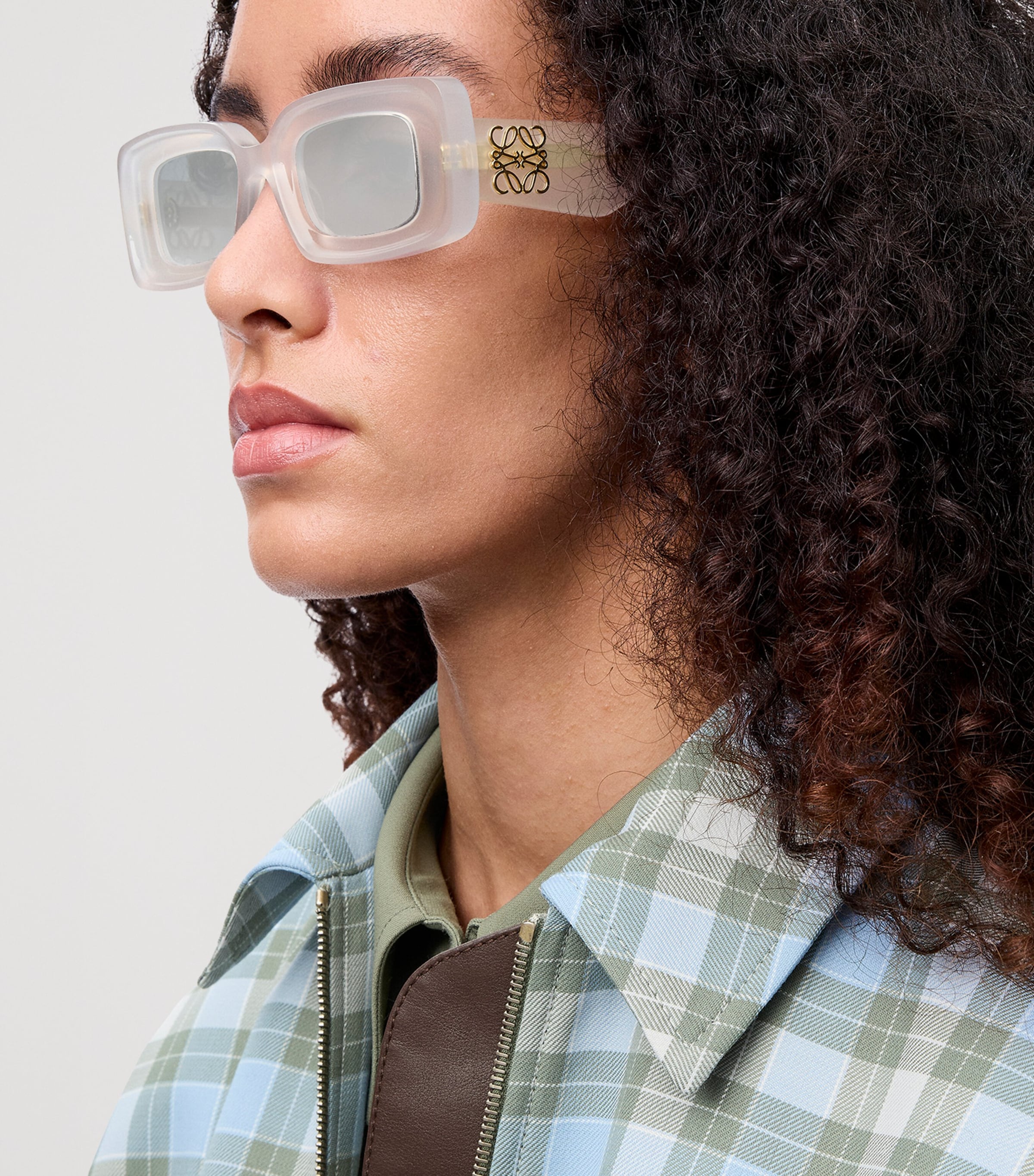 Rectangular Sunglasses WHITE Image 2