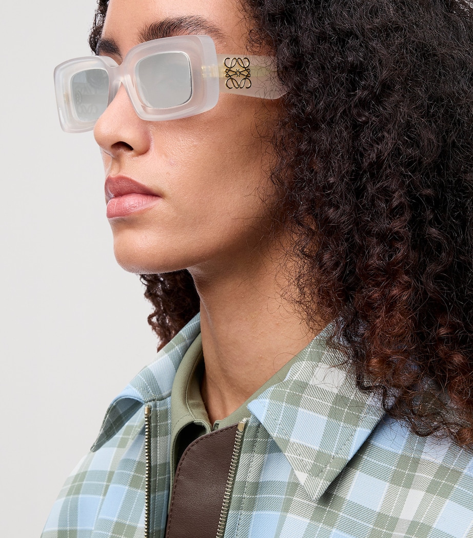 Rectangular Sunglasses WHITE Image 2