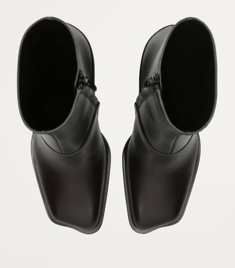 LOEWE Leather Onda Ankle Boots 90 Black/comb Image 4