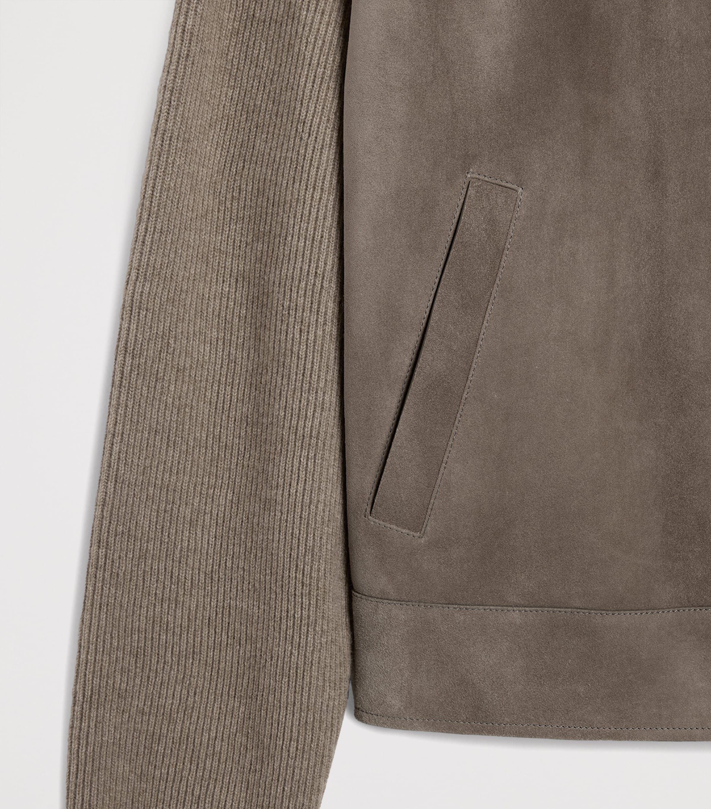 Dunhill Mens Cashmere-Leather Bomber Jacket Image 7