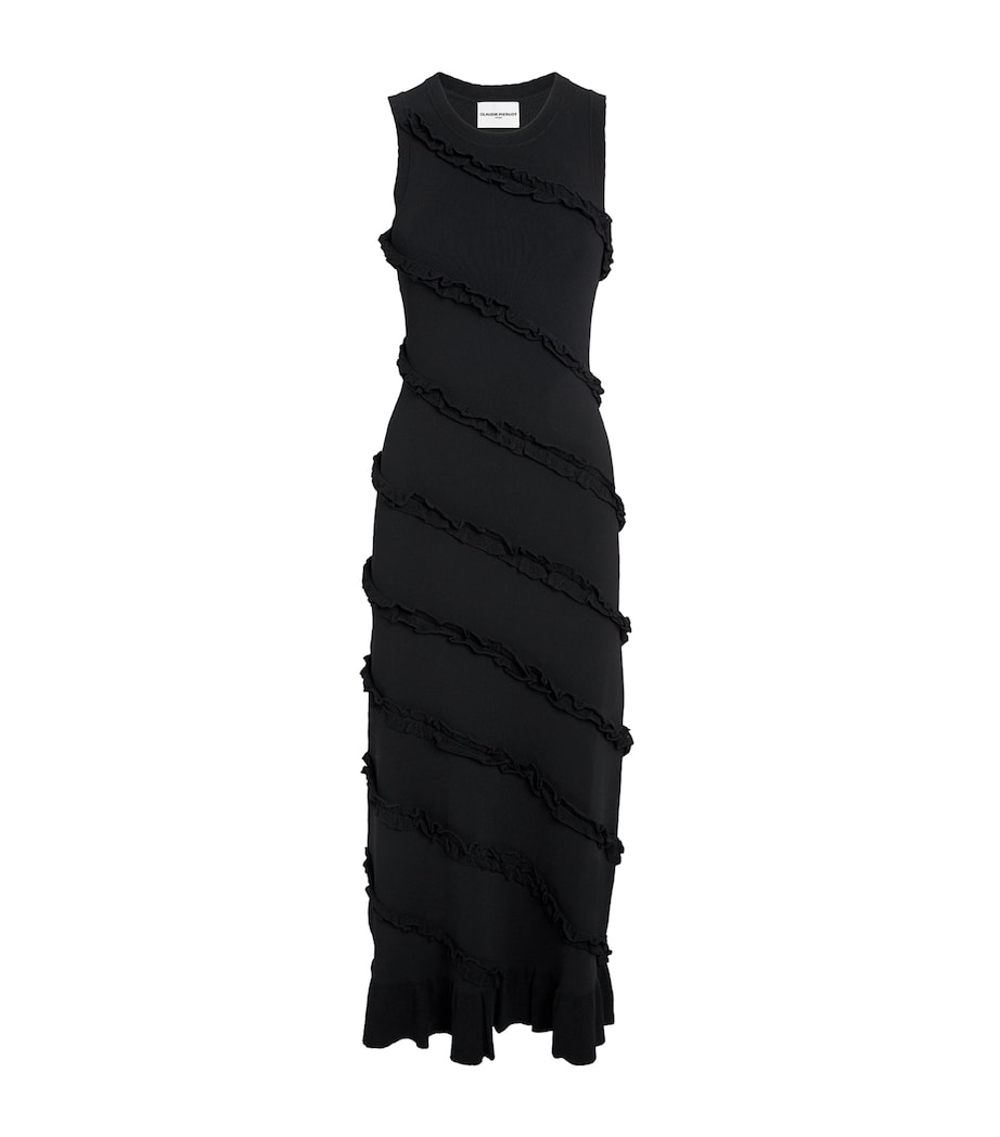 Ruffled Knitted Midi Dress - Image 1