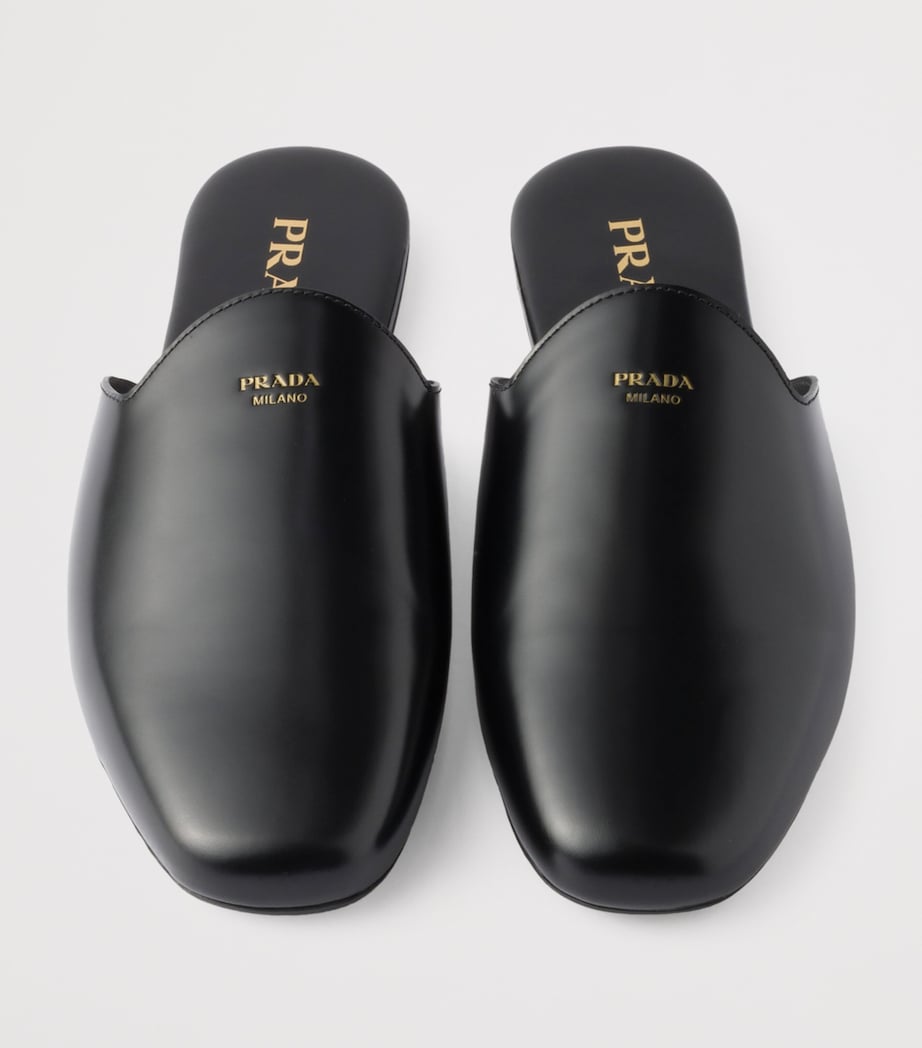 Leather Flat Mules F0002 Image 3