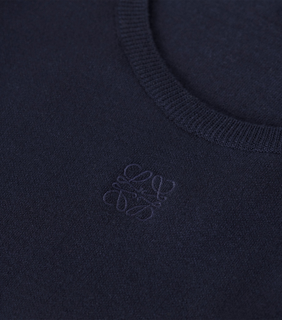 LOEWE Womens Sleeveless Trapeze Sweater Dark Navy Blue Image 5