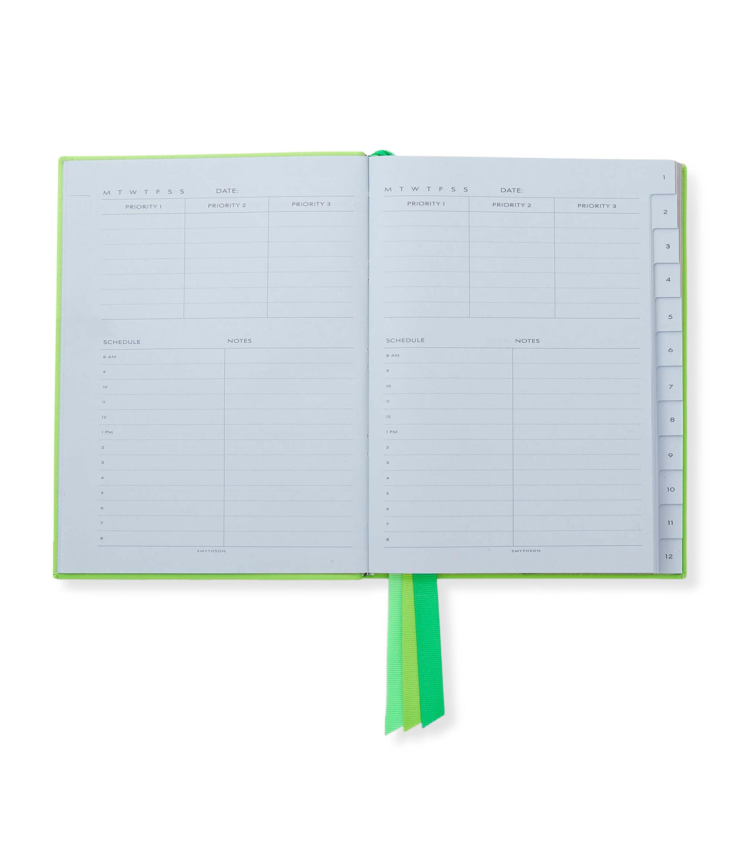 Leather Soho Planner Notebook APPLE GREEN Image 3