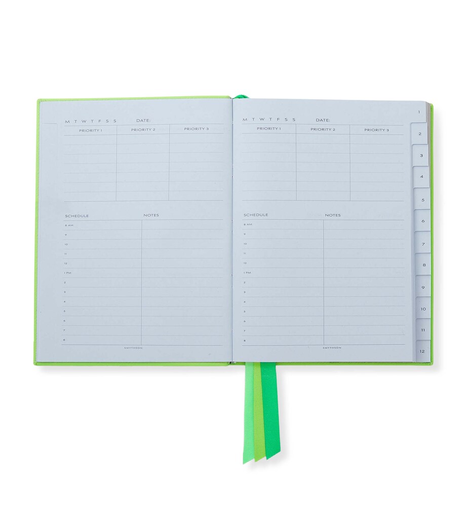 Leather Soho Planner Notebook APPLE GREEN Image 3