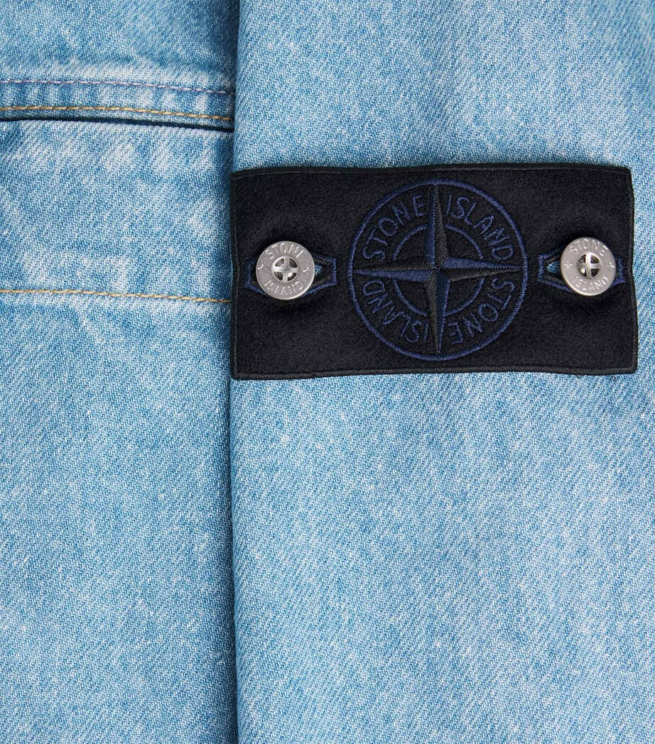 Stone Island Mens Denim Coach Jacket Image 6