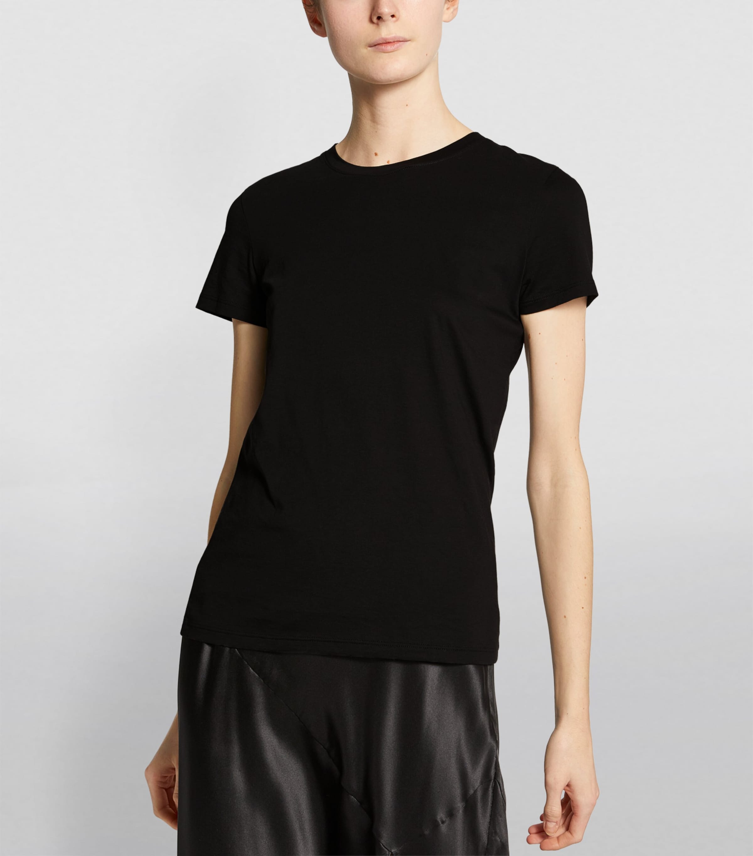 Pima Cotton Essential T-Shirt BLACK-001BLK Image 3