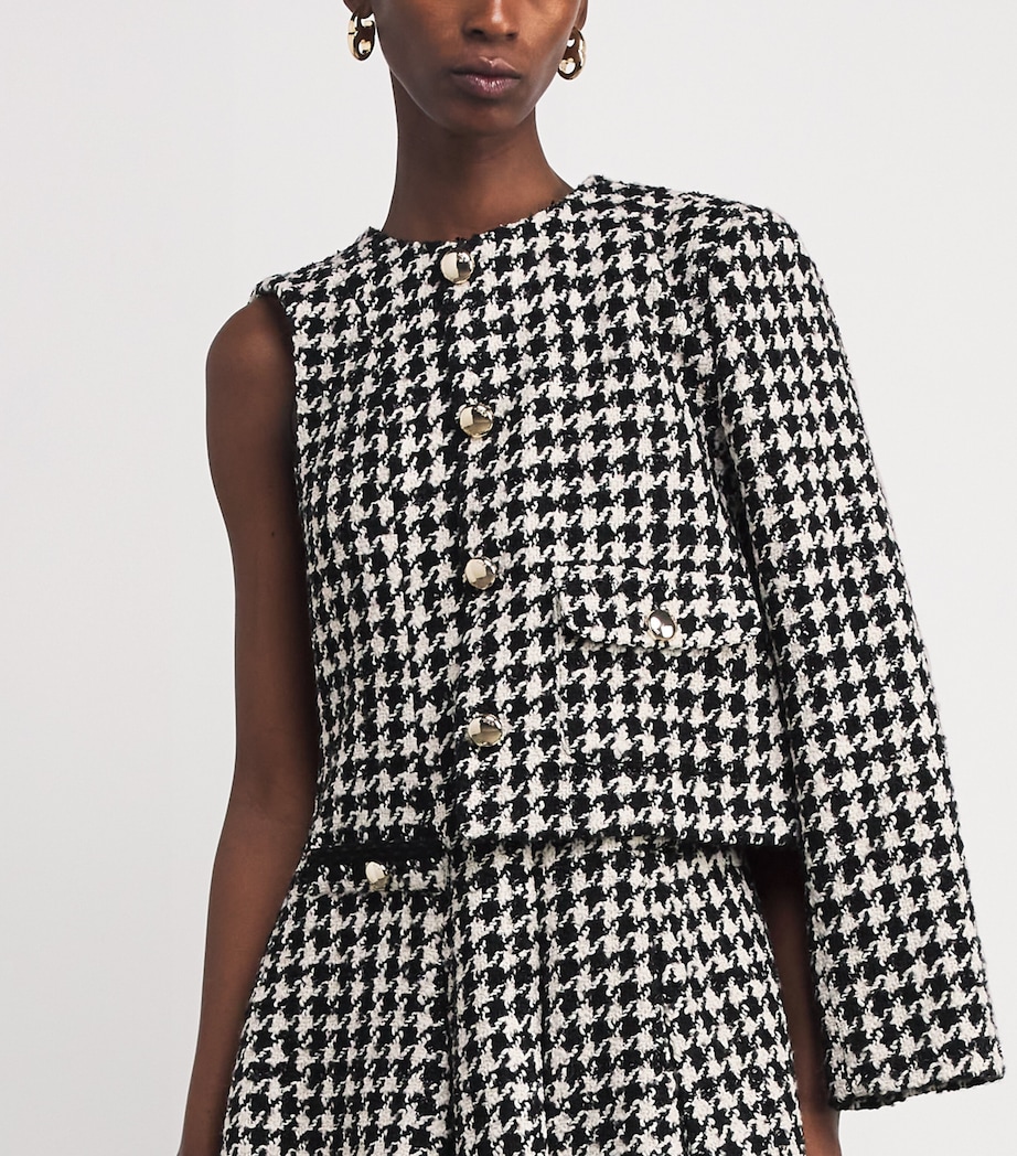 Tweed Houndstooth Mini Dress BLACK / WHITE Image 6