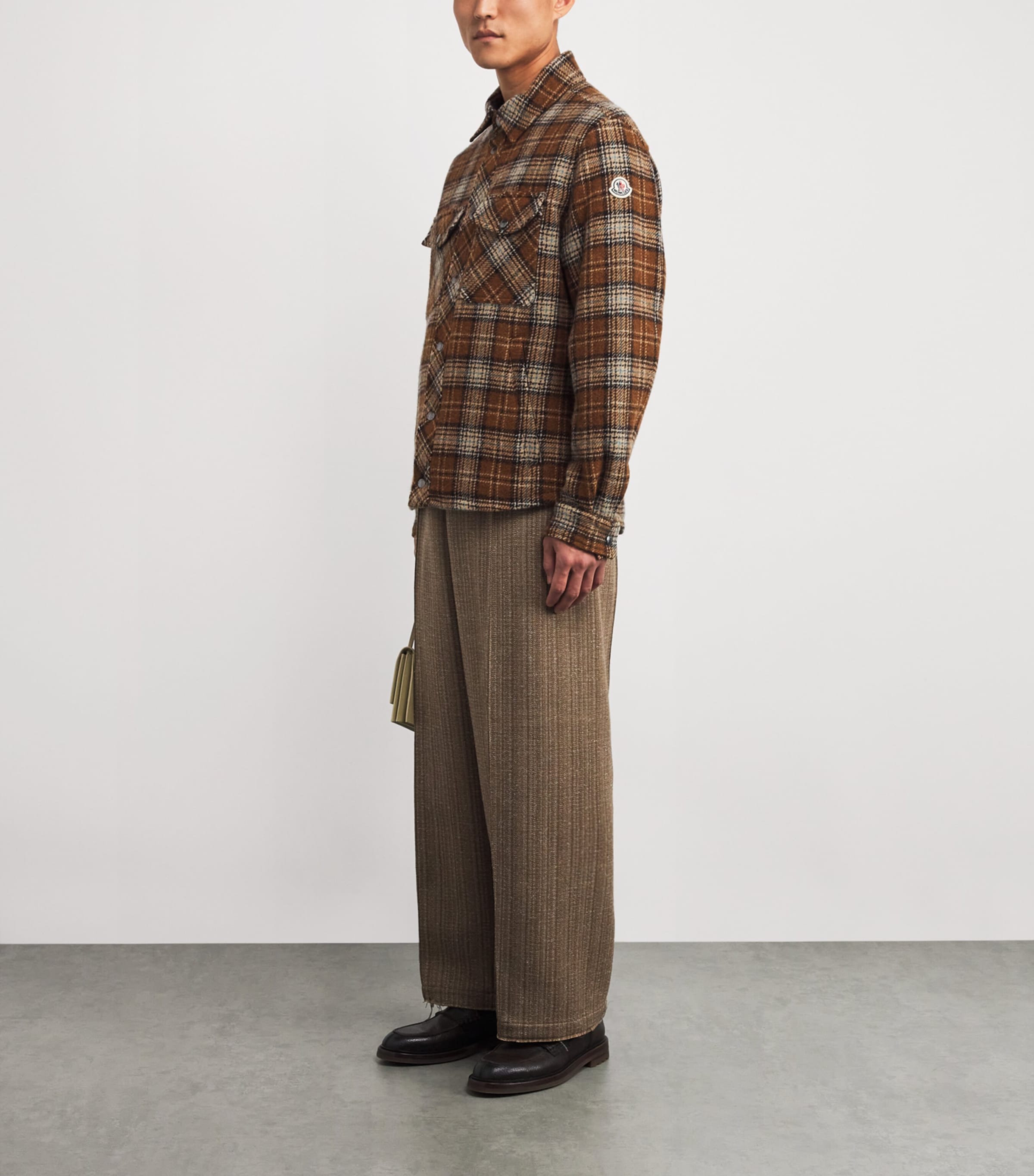 Virgin Wool Check Overshirt F22 Image 2