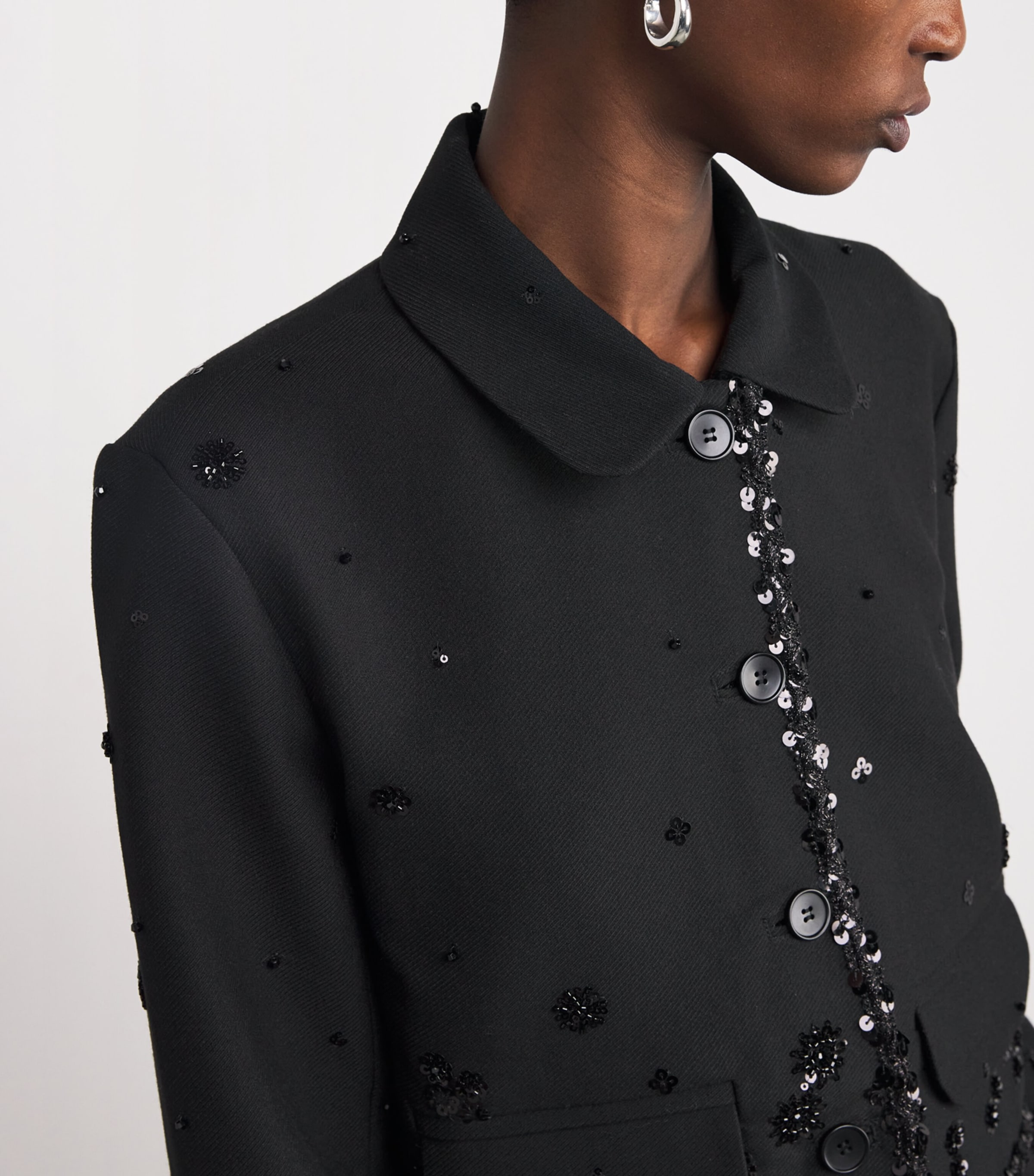 Embellished Cropped Jacket BLACK Image 6