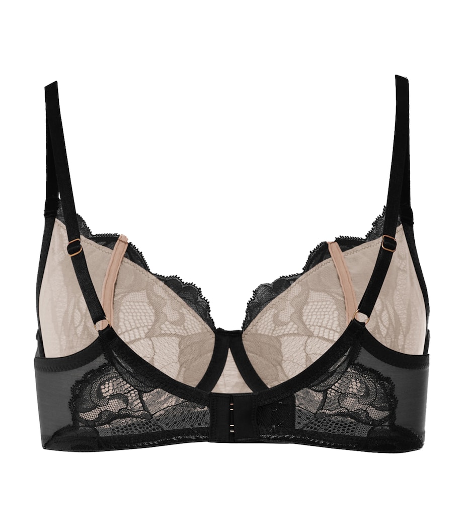 Hanro Womens Lace Lysia Underwire Bra Black Image 3