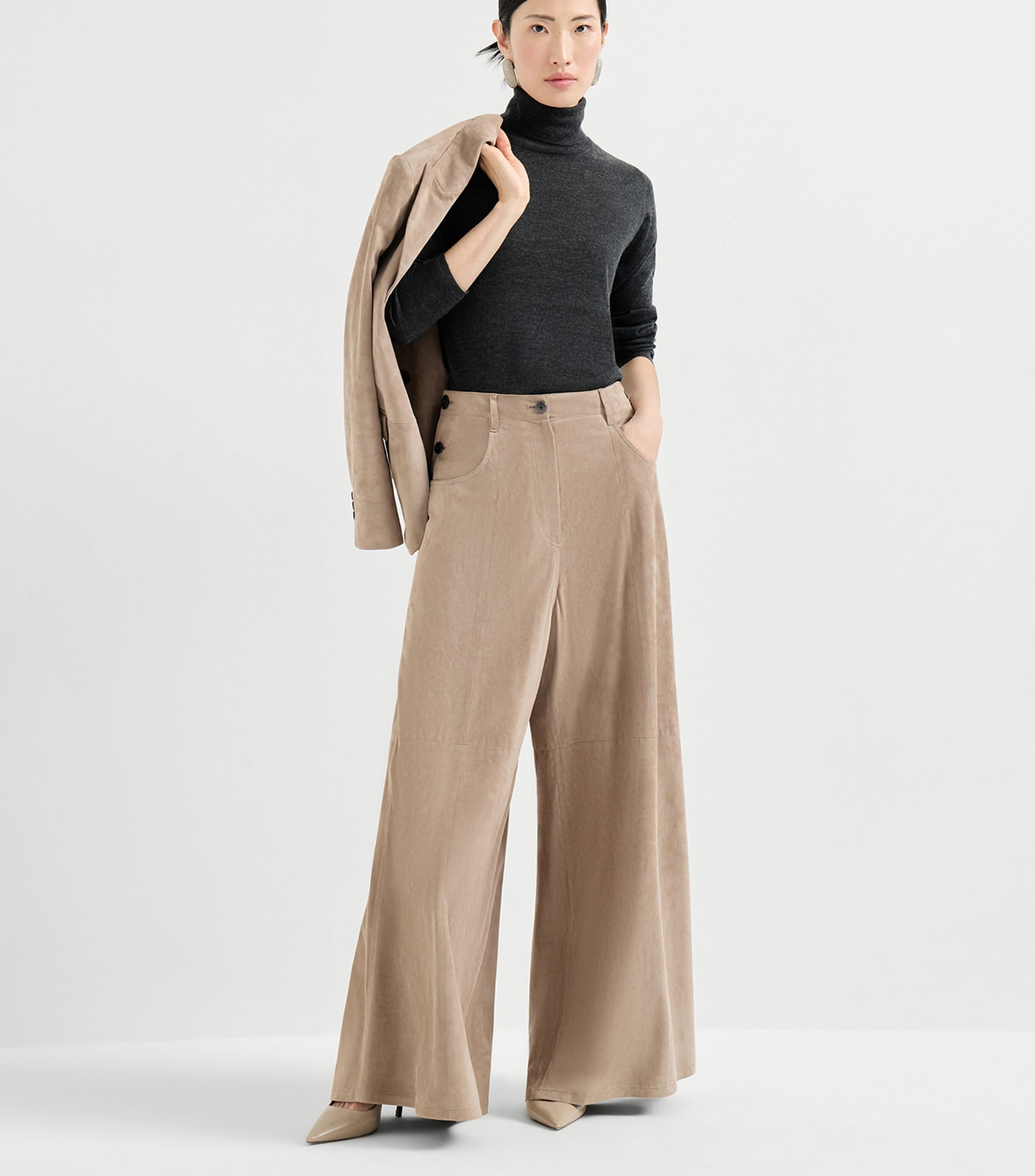 Brunello Cucinelli Womens Cashmere-Silk Rollneck Sweater Image 5