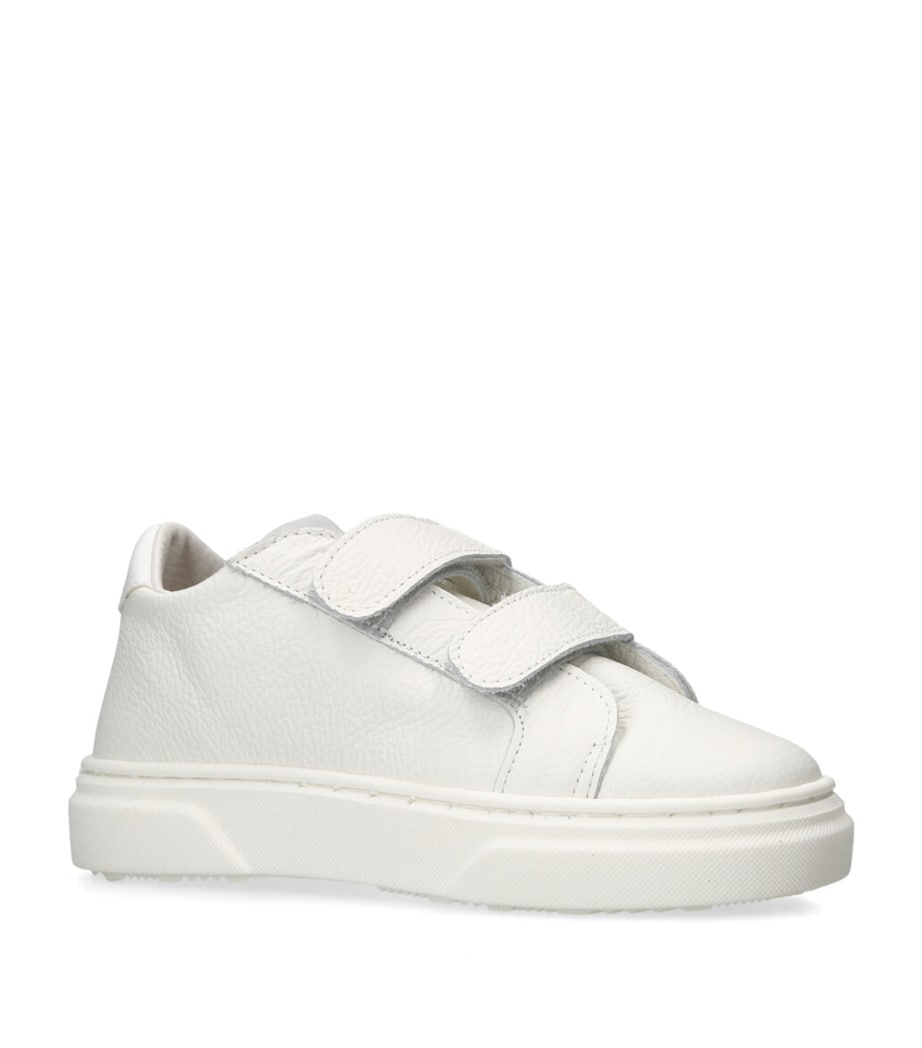 Leather Velcro Sneakers WHITE Image 3