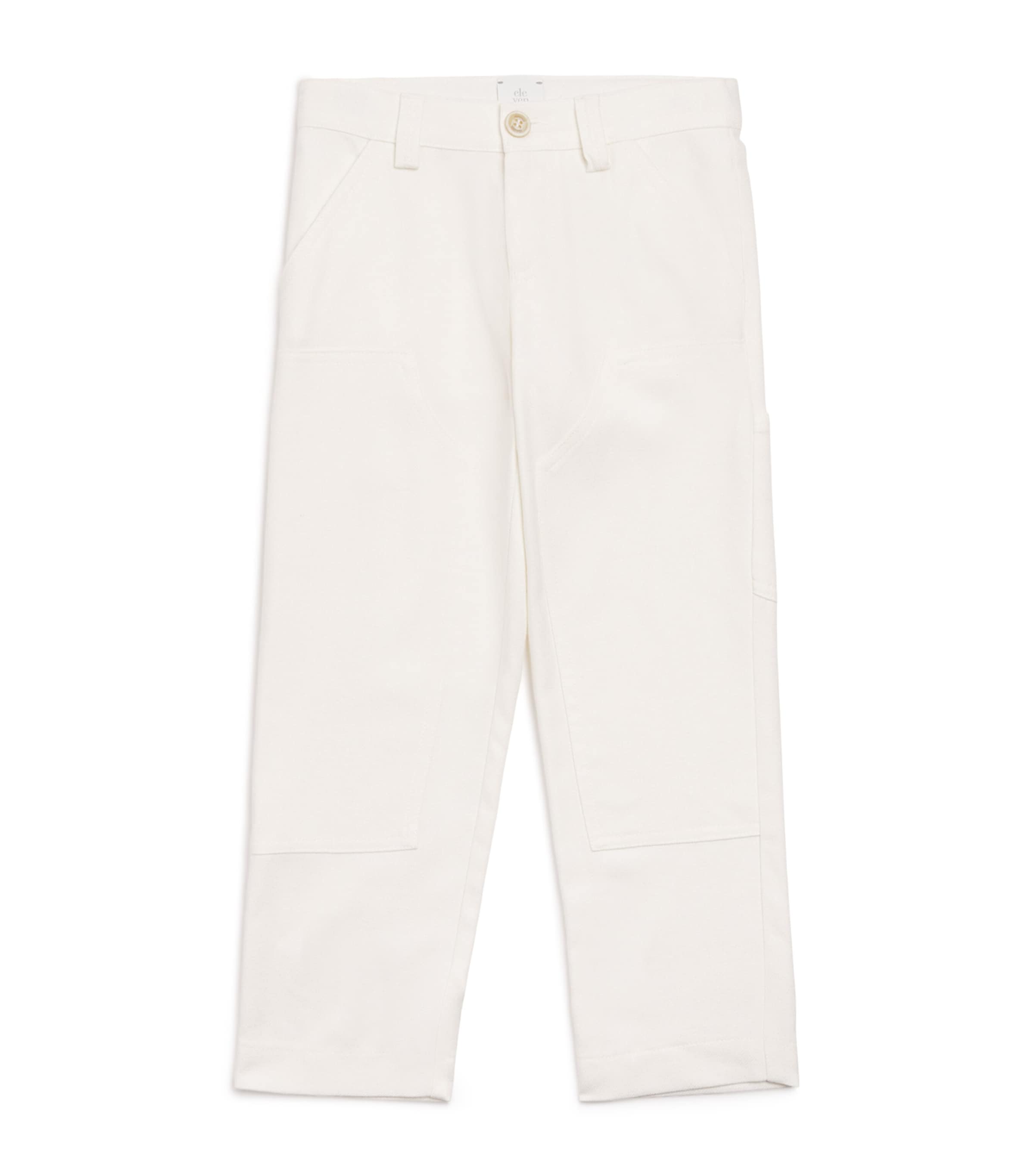 Eleventy Wool-blend Straight Trousers In White