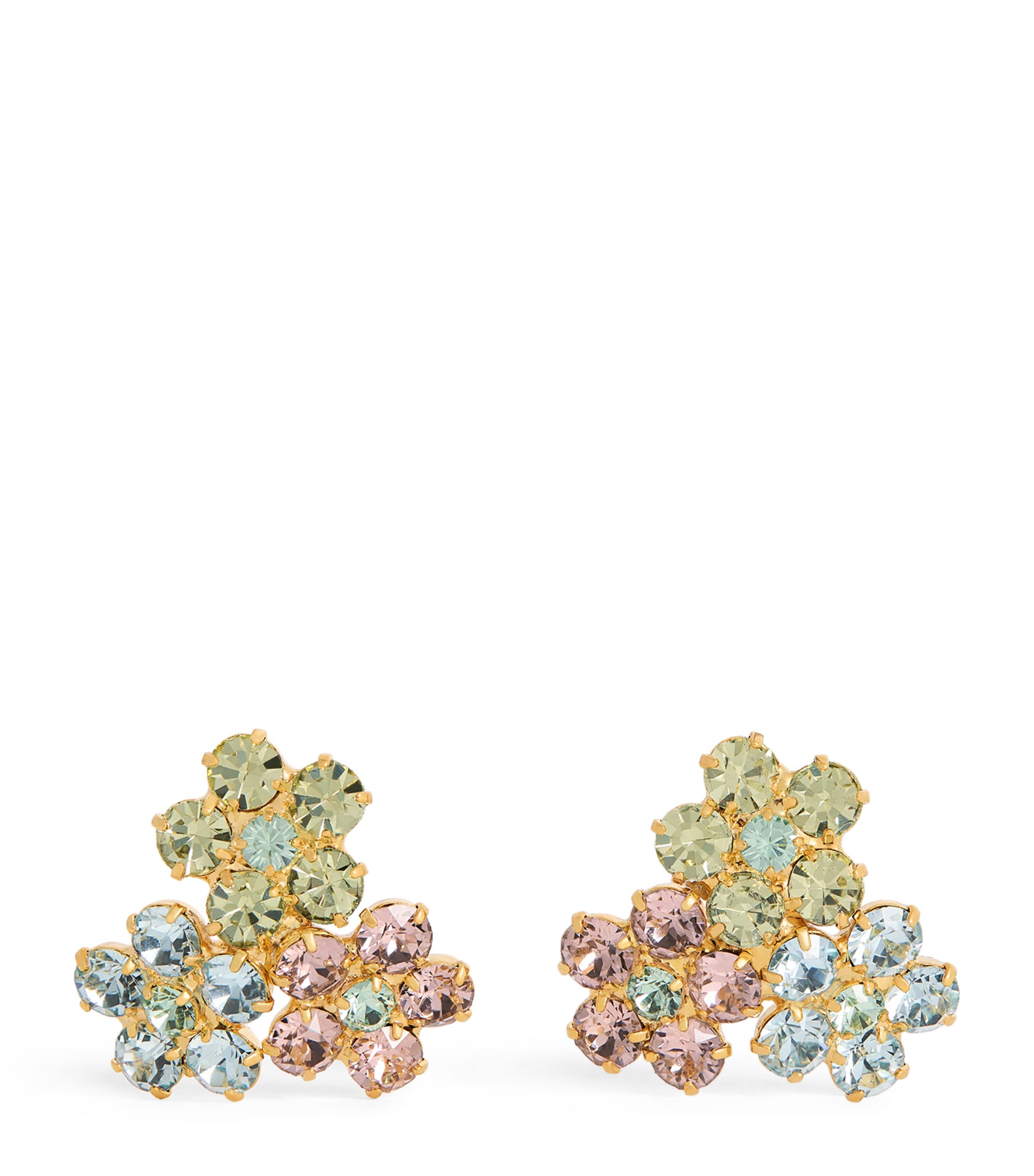 Jennifer Behr Gold-Plated Violet Stud Earrings Garden Image 1