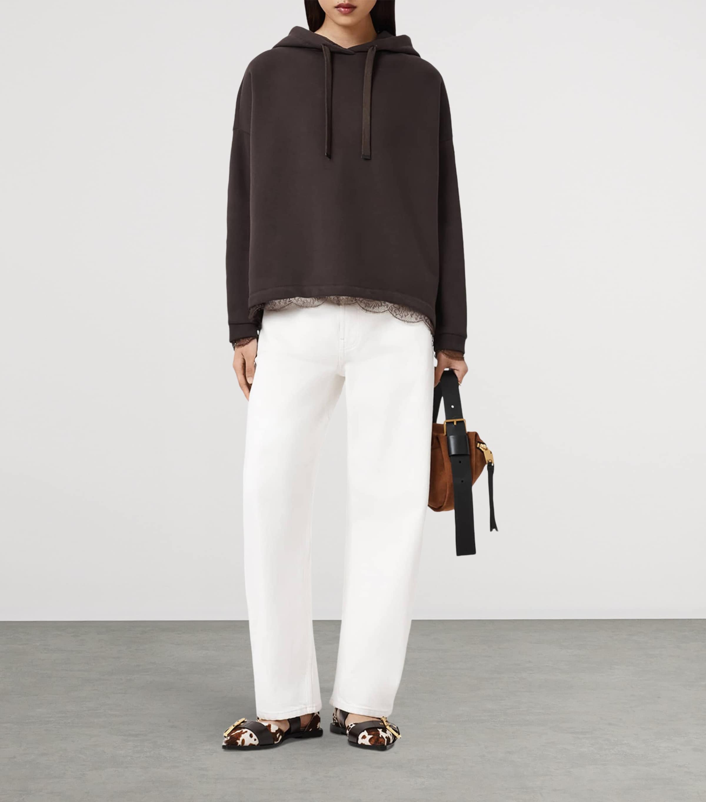 Organic Cotton-Blend Nia Hoodie BOTTLE BROWN Image 3