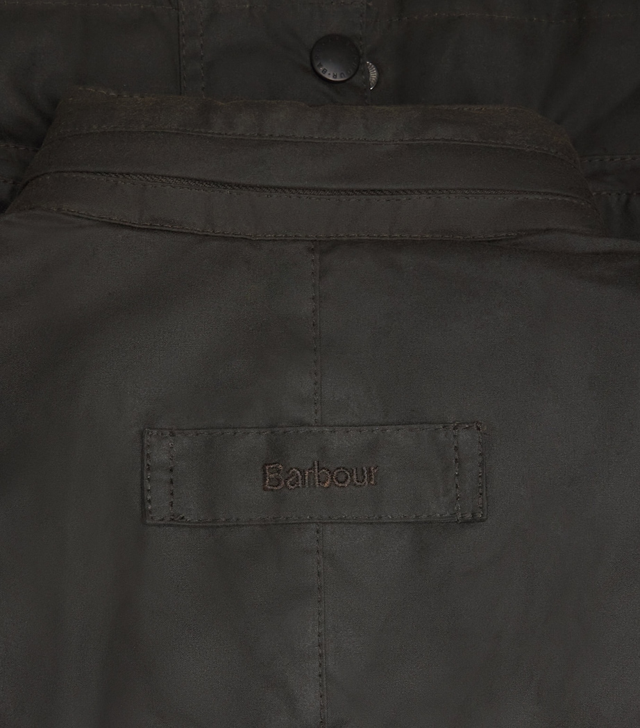 Barbour Mens Hooded Wax Jacket Olive Image 6
