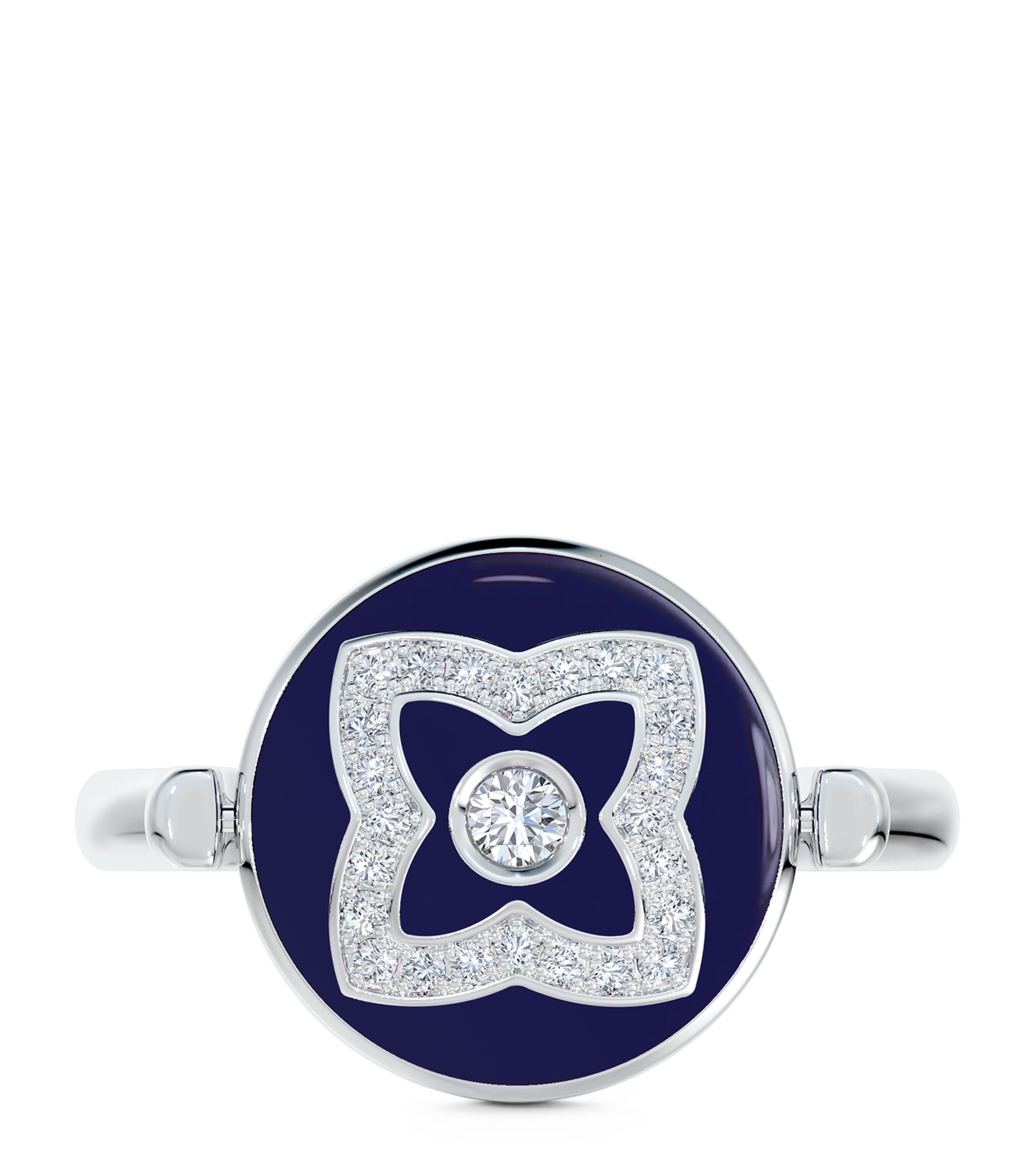 Shop De Beers White Gold And Diamond Enchanted Lotus Ring