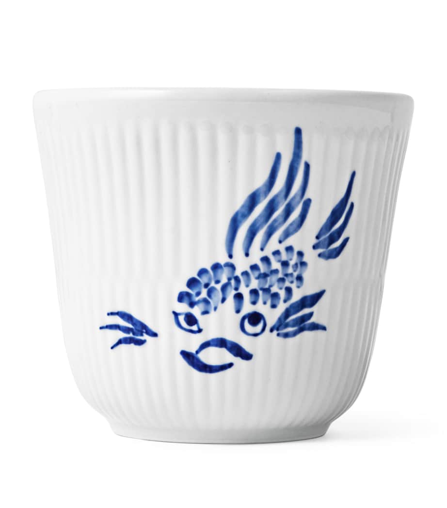 Porcelain Anniversary Fish Mug BLUE Image 4