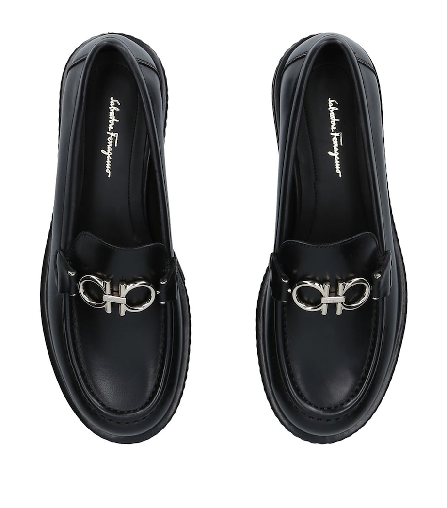 Leather Rolo Lug Loafers BLACK Image 4