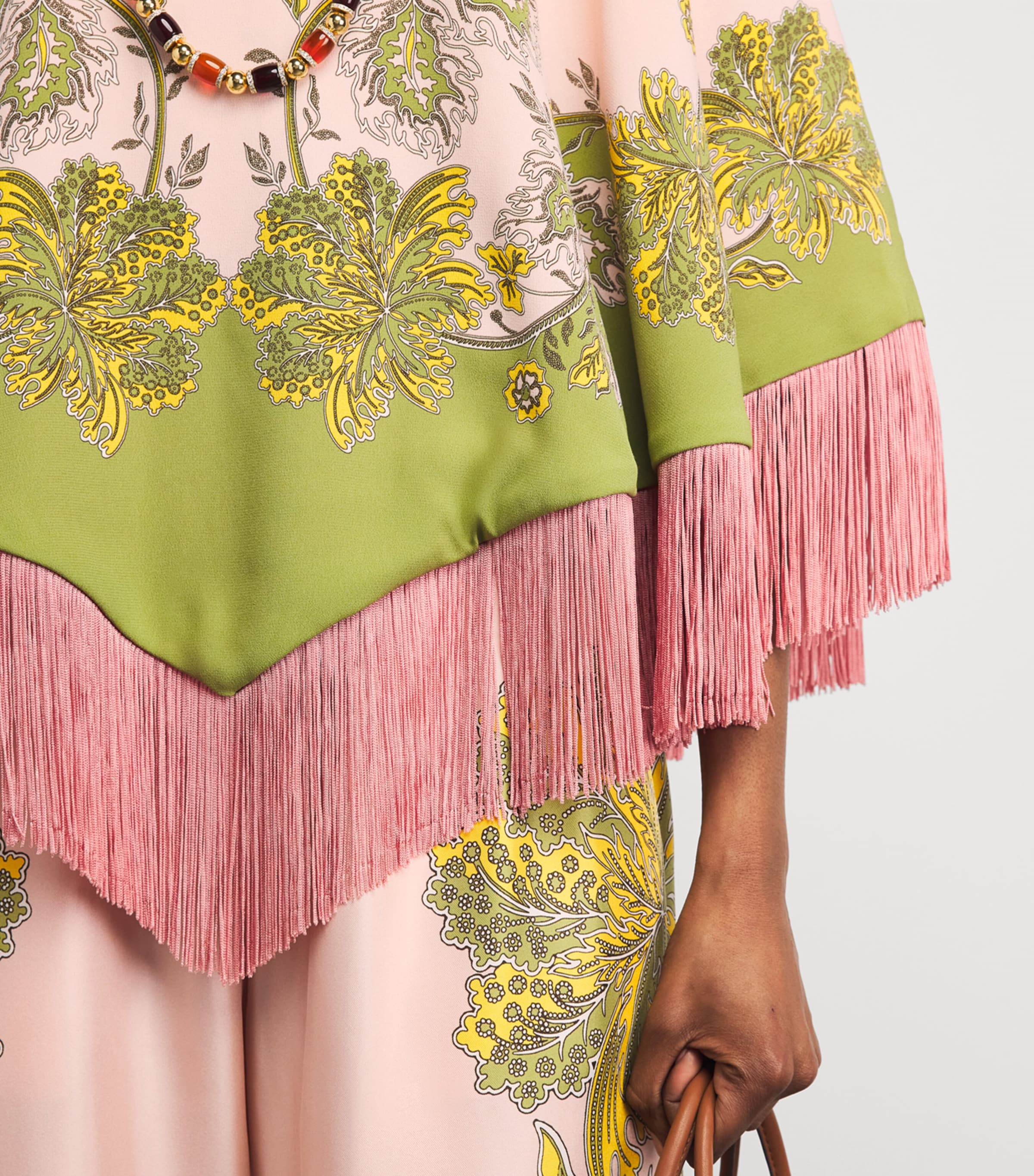 La Doublej Reversible Fringed Poncho Swathe Placée Image 3