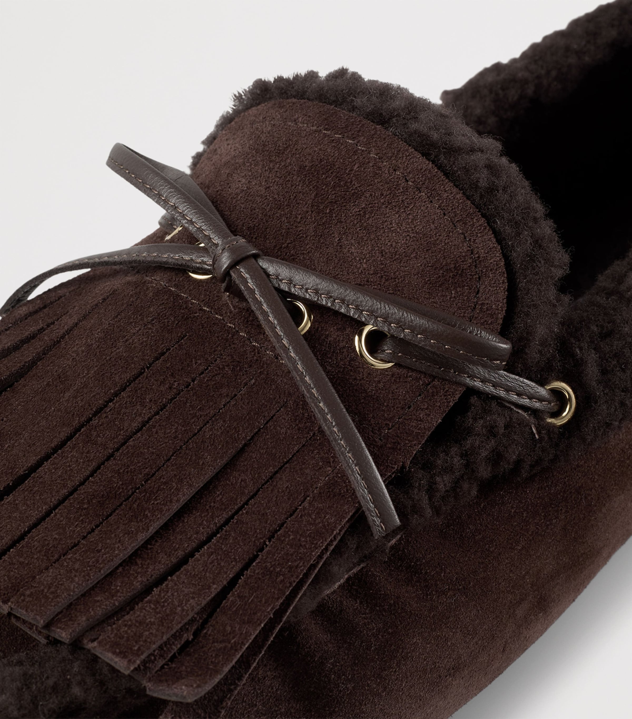 Manon Suede Shearling-Lined Loafers CHOCOLATE/CHOCOLATE Image 2