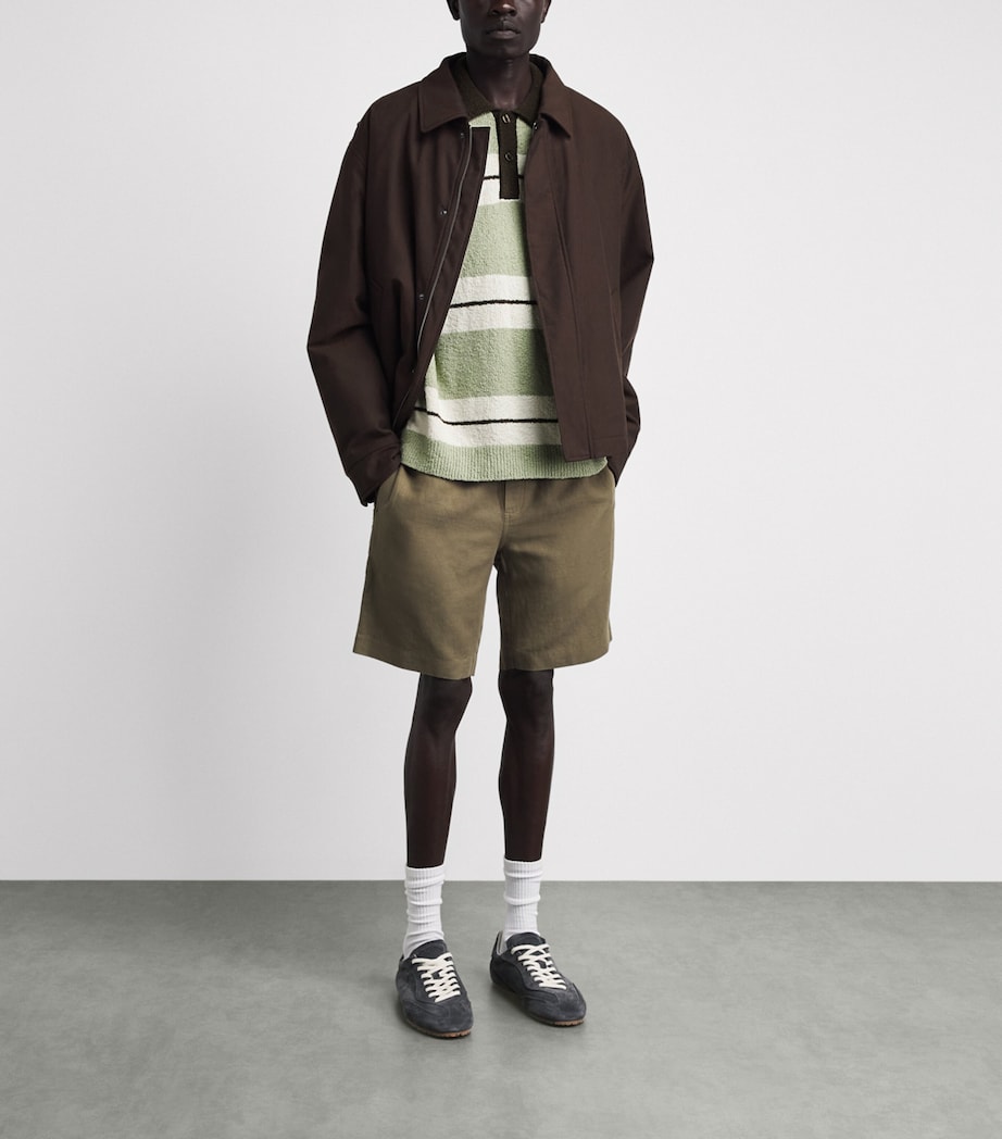 Samsøe Samsøe Mens Cotton-Blend Polo Shirt Desert Sage St. Image 2