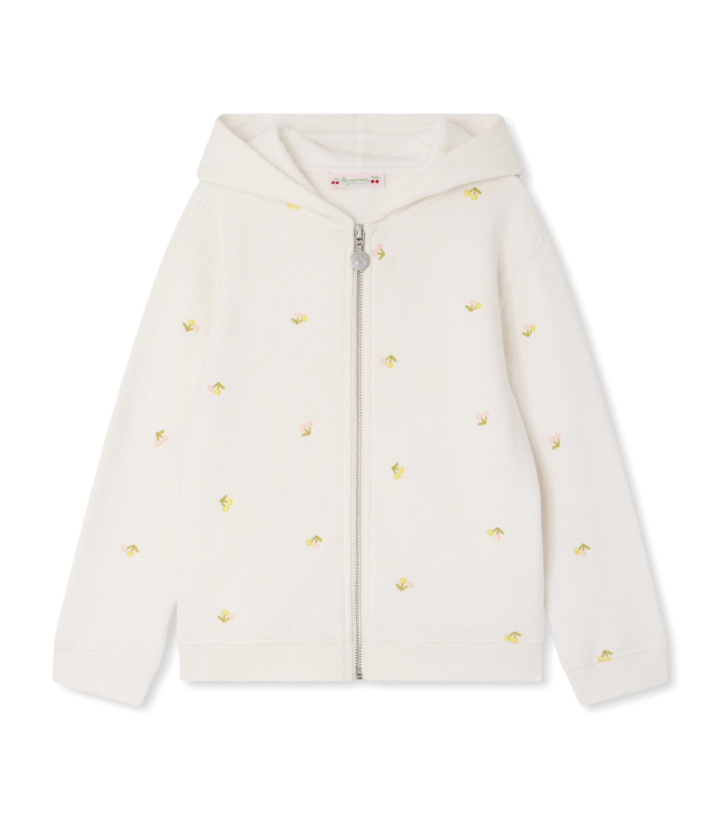 Cotton Cherry Zip-Up Hoodie (10-14 Years) IM ECRU Image 1