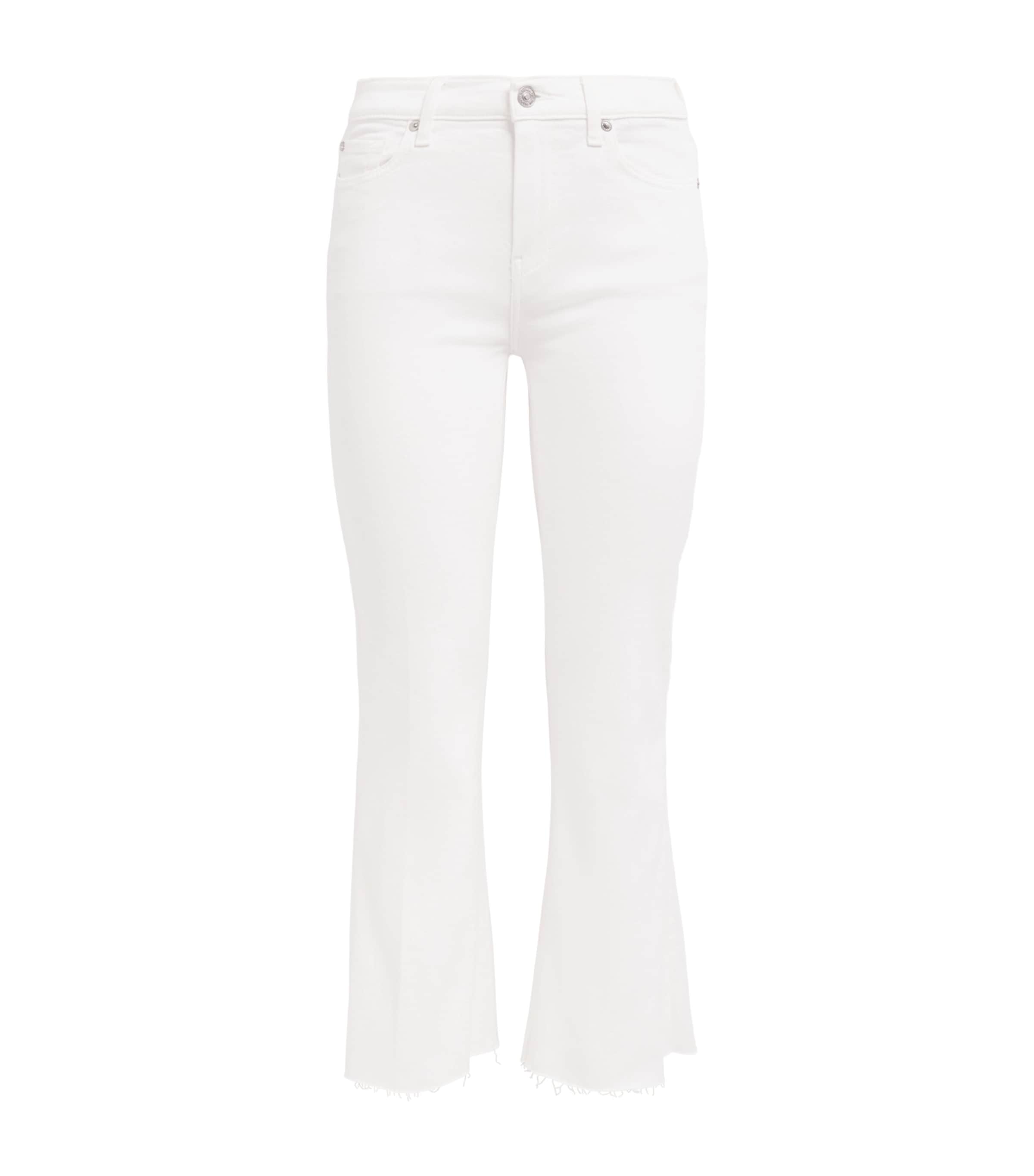 7 For All Mankind Womens Dojo Cropped Jeans Soleil Image 1